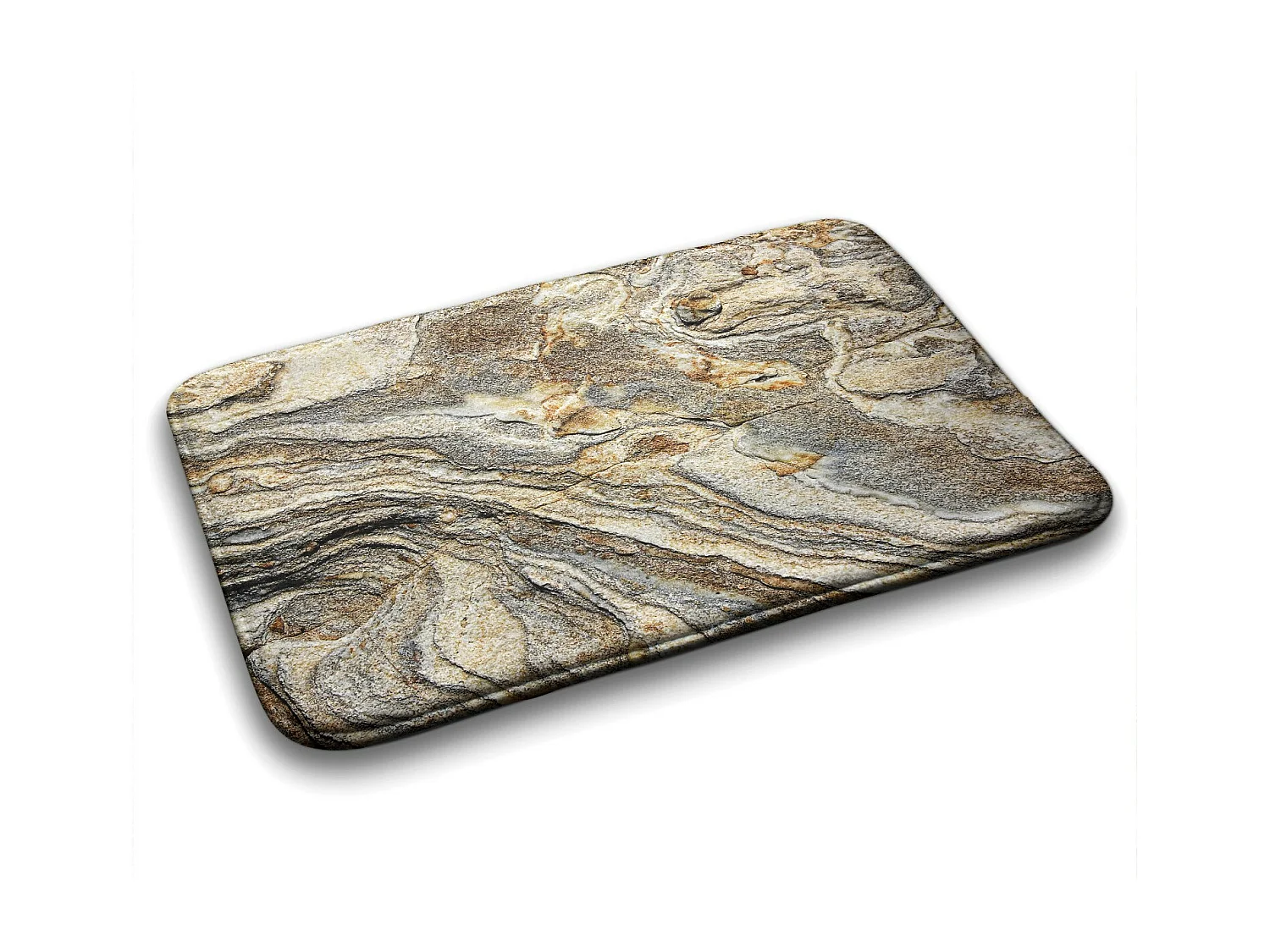 Moderner Badezimmerteppich 90x60 cm - Bequemer Badezimmerteppich aus elegantem Marmor