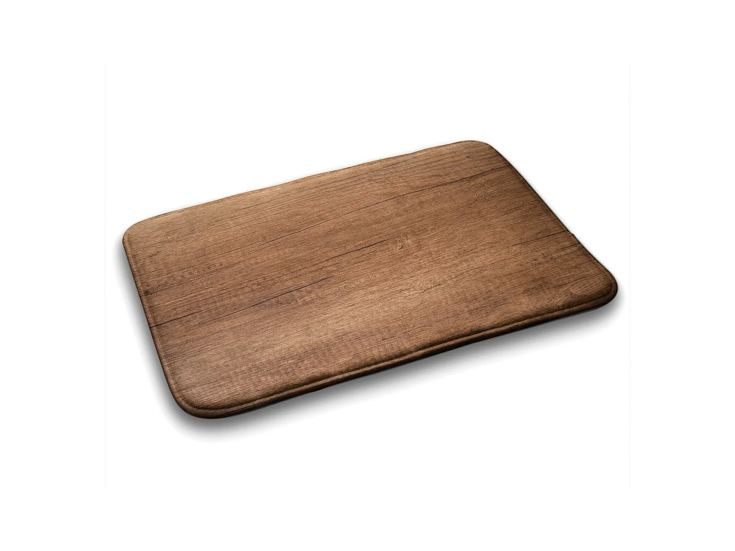 Badkamermat 90x60 cm - Antislip badkamermat Plank van natuurlijk hout