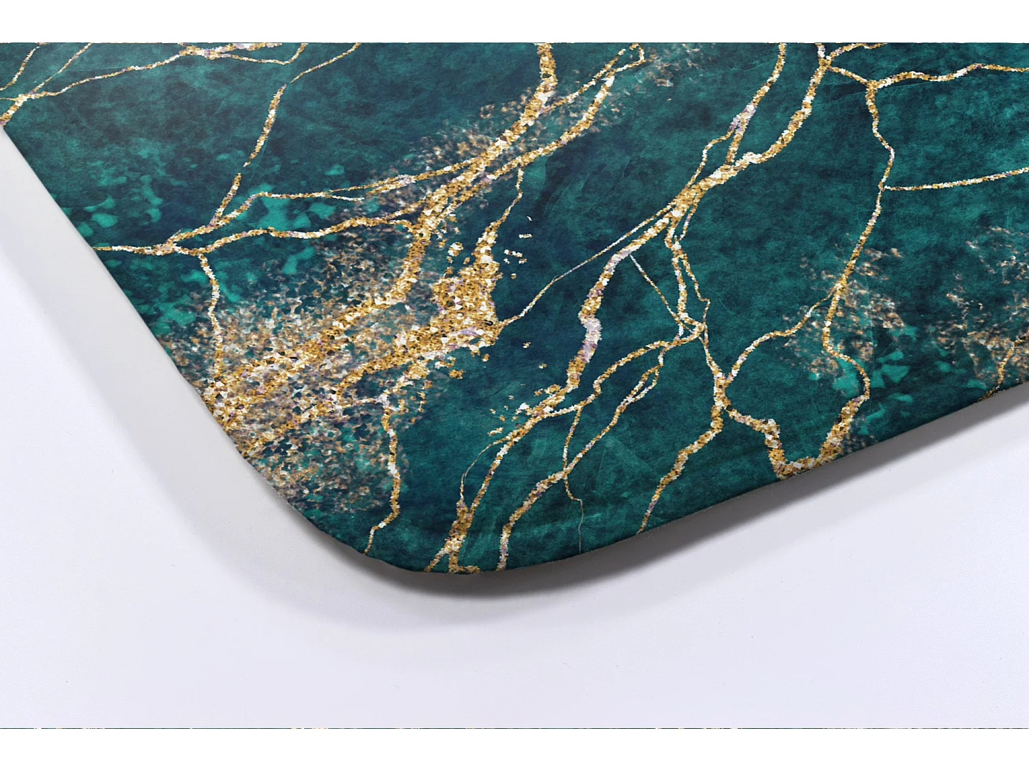 Tapis de salle de bain moderne 75x45 cm - Tapis de salle de bain confortable luxueux marbre vert