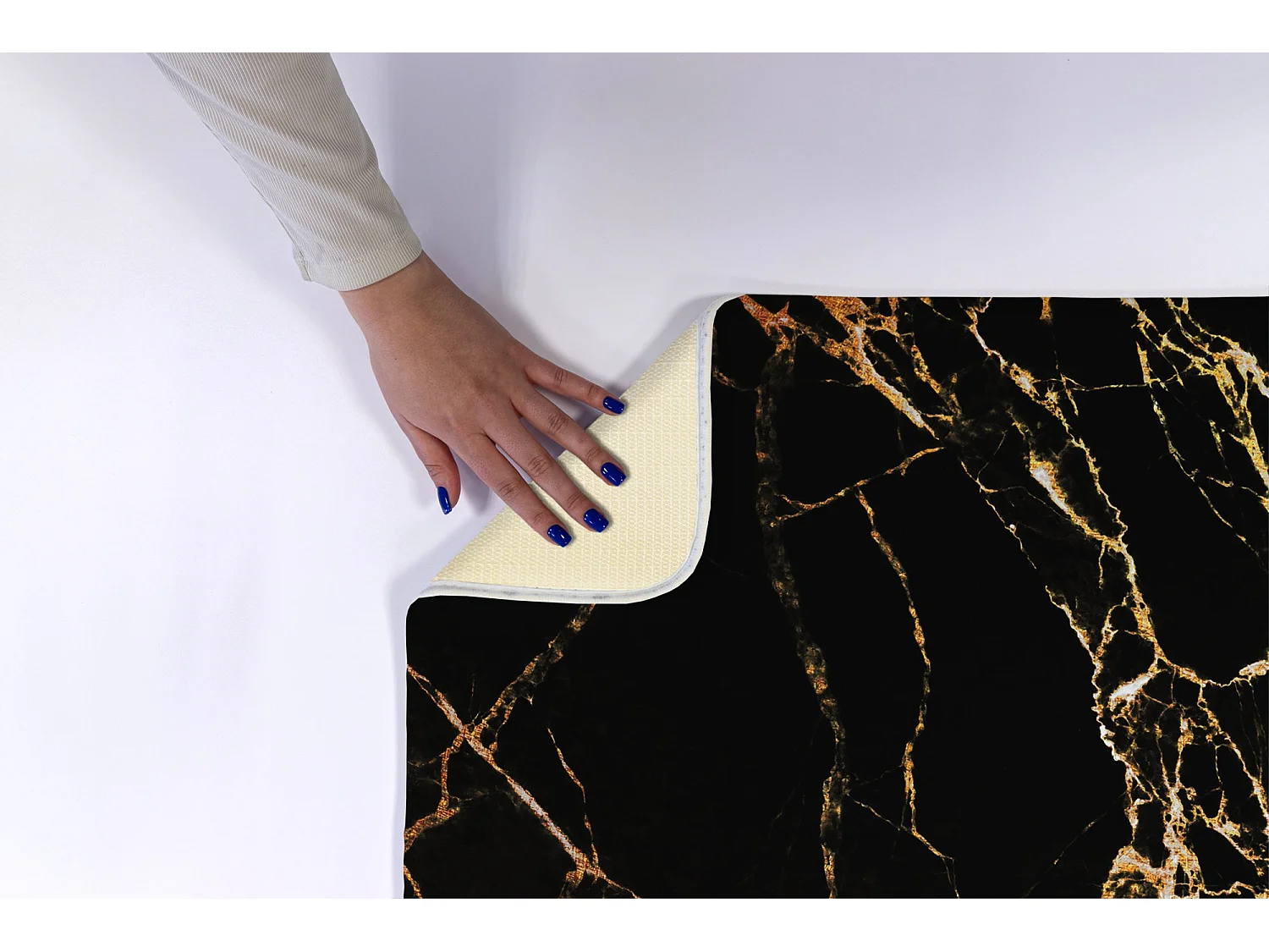 Zacht badkamertapijt 75x45cm - Klassiek marmeren patroon antislip badkamertapijt