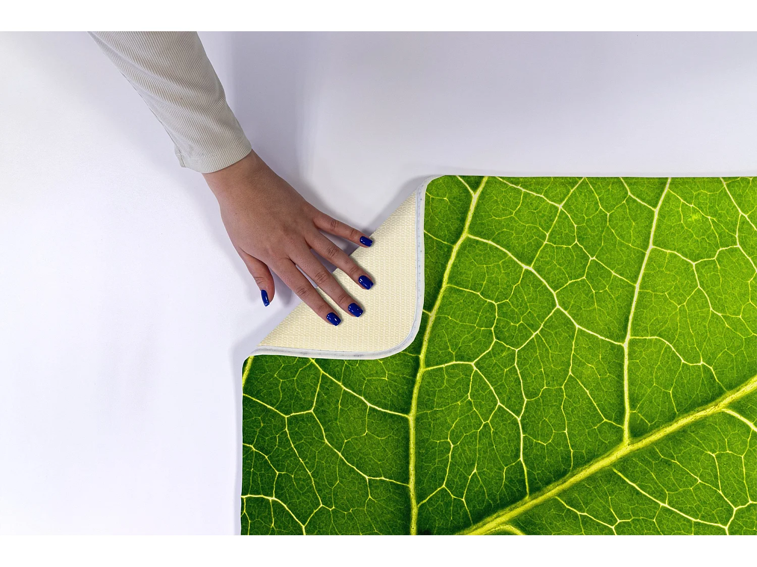 Tapis de salle de bain de luxe 90x60 cm - Tapis de bain doux Fresh Leaf