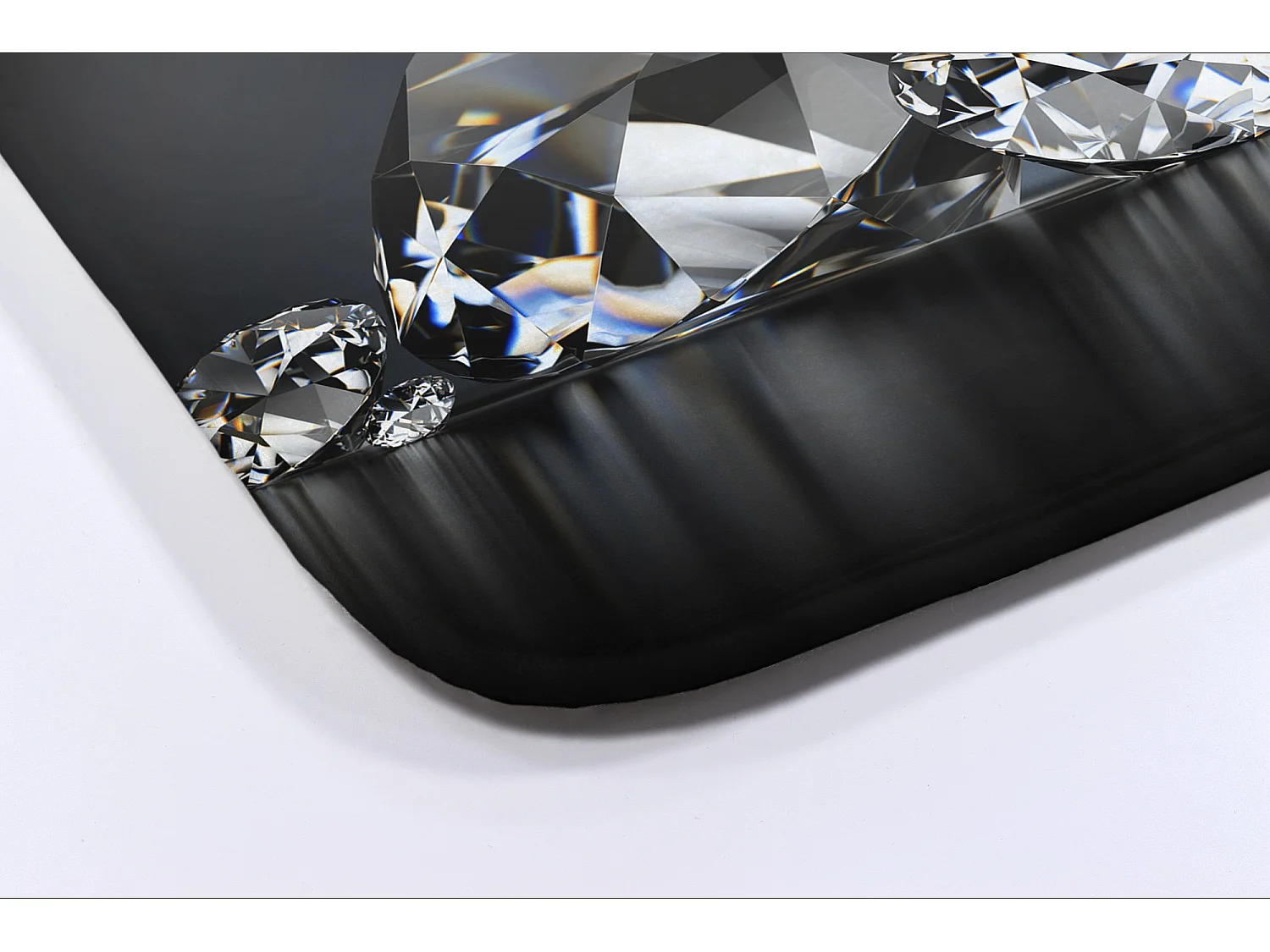 Luxe badkamerkleed 90x60 cm - Zachte badmat Shining Diamonds