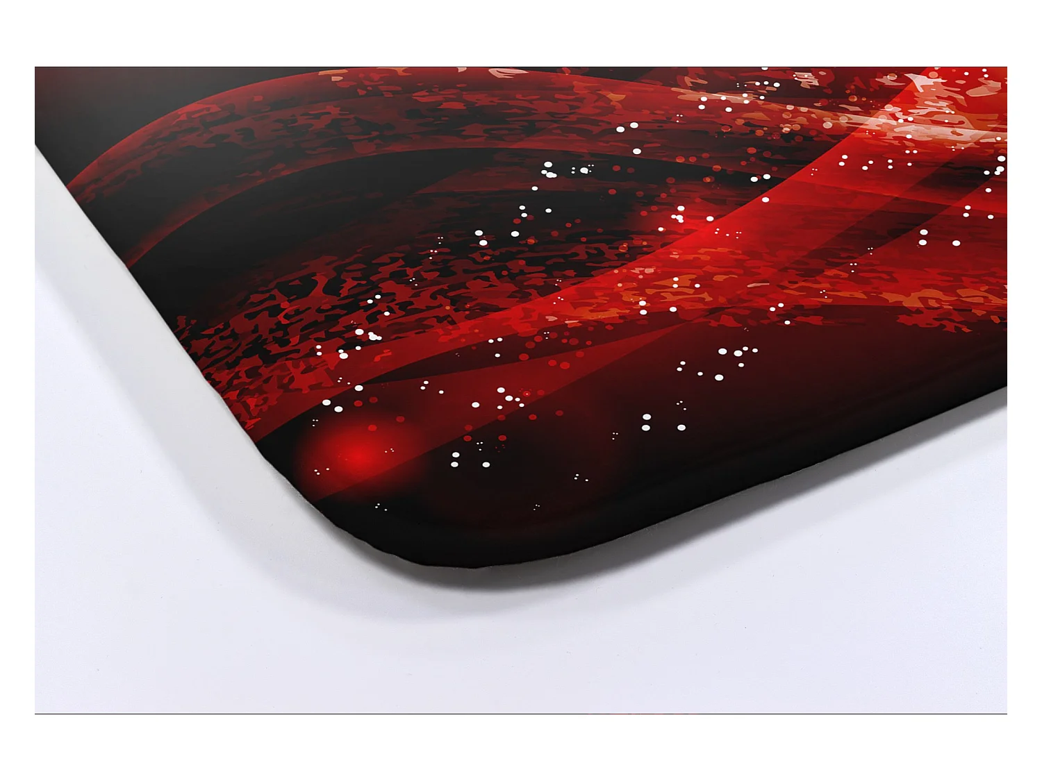 Tapis de salle de bain doux 90x60 cm - Tapis de salle de bain antidérapant Abstraction rouge audacieux