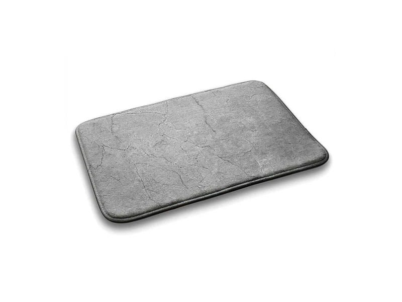 Eleganter Badezimmerteppich 90x60 cm - Moderner Badezimmerteppich Moderner grauer Beton