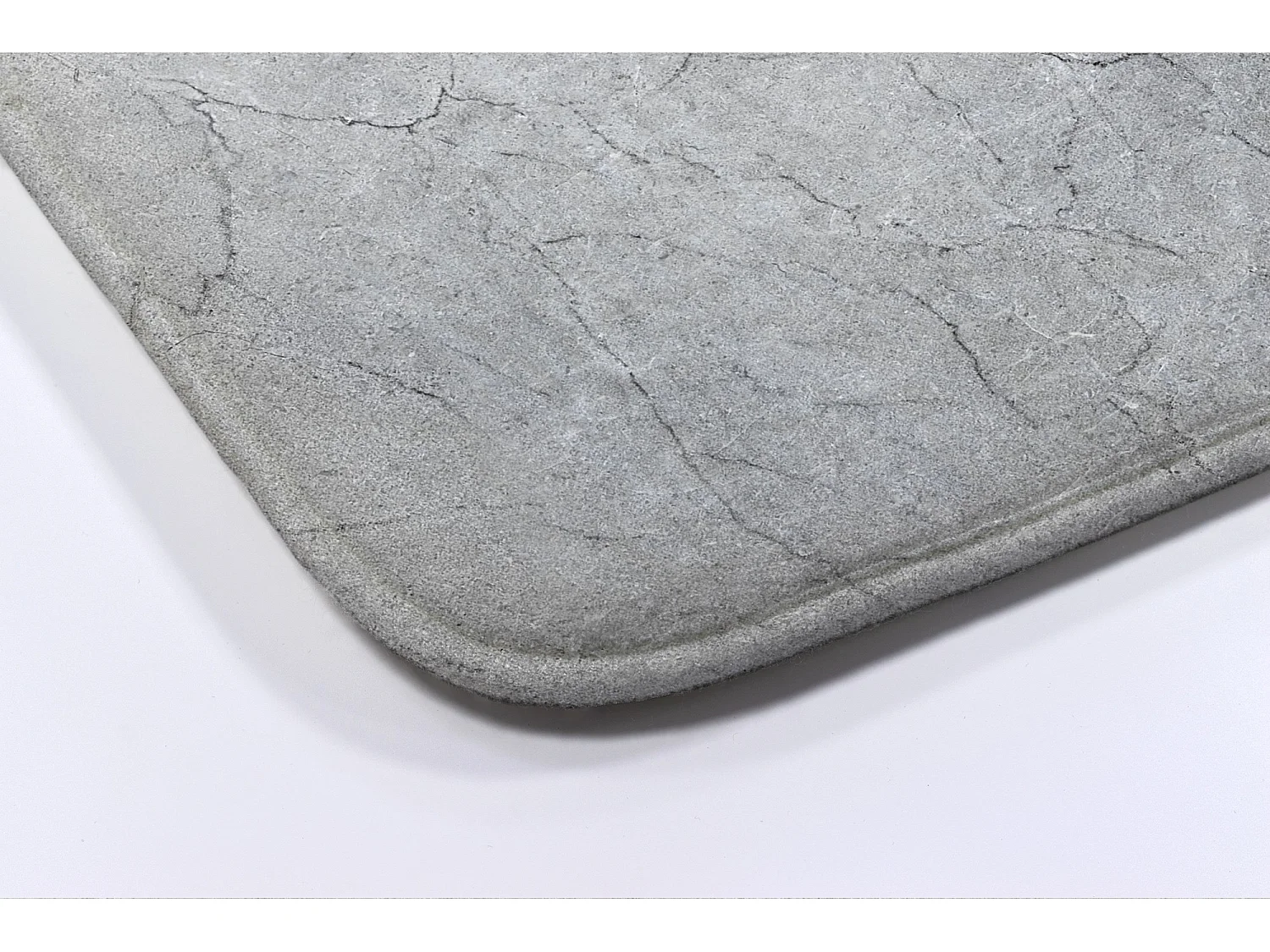 Eleganter Badezimmerteppich 90x60 cm - Moderner Badezimmerteppich Moderner grauer Beton