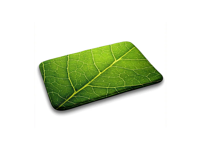 Luxuriöser Badezimmerteppich 75 x 45 cm – weiche Badematte „Fresh Leaf“.
