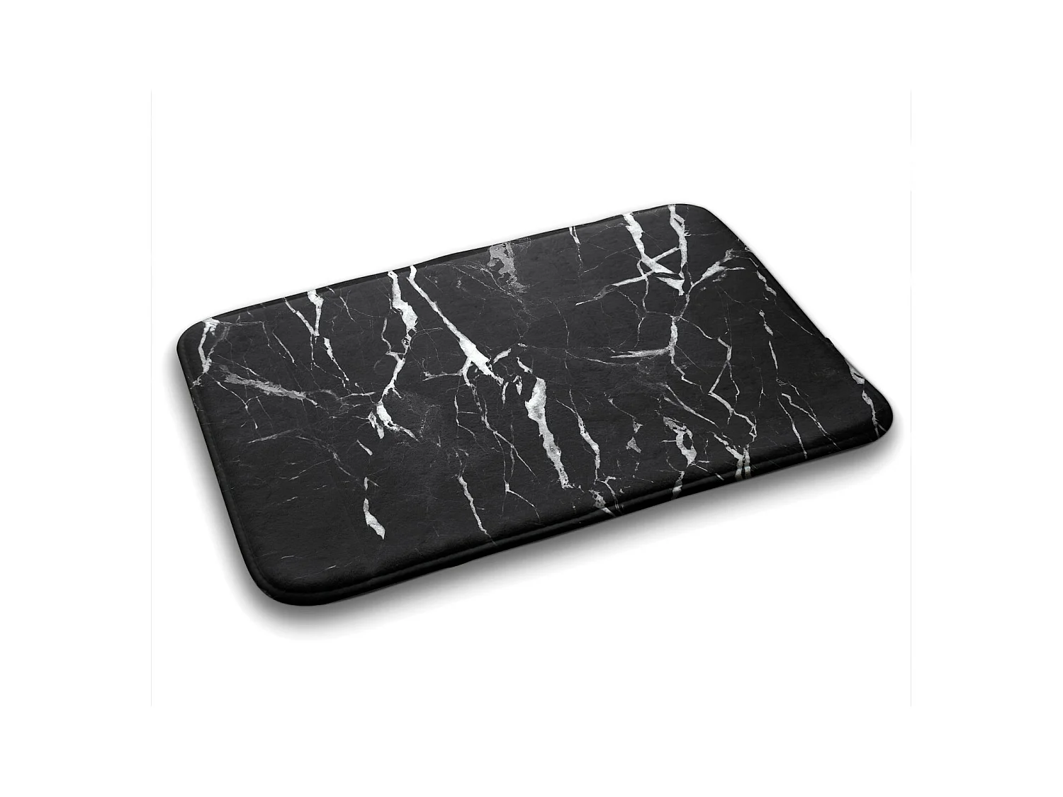 Tappeto da bagno di lusso 90x60 cm - Elegante tappetino da bagno morbido in marmo nero