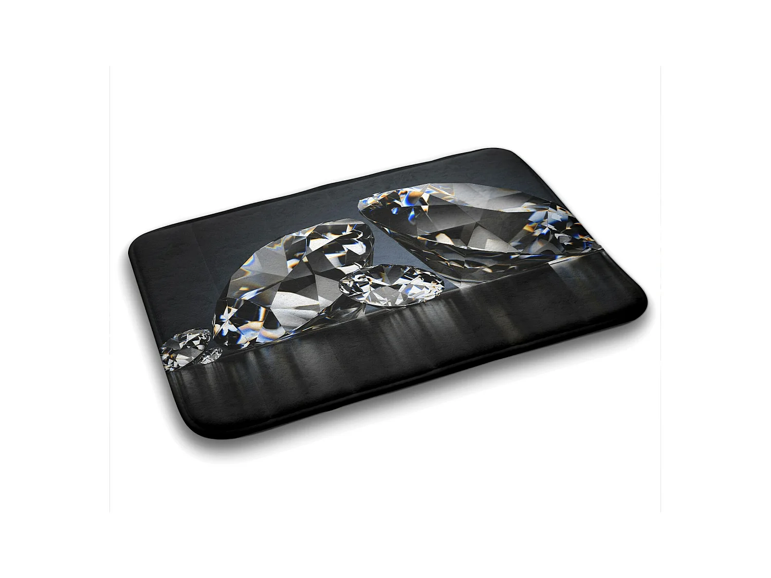 Tapis de salle de bain de luxe 75x45 cm - Tapis de bain doux Diamants brillants