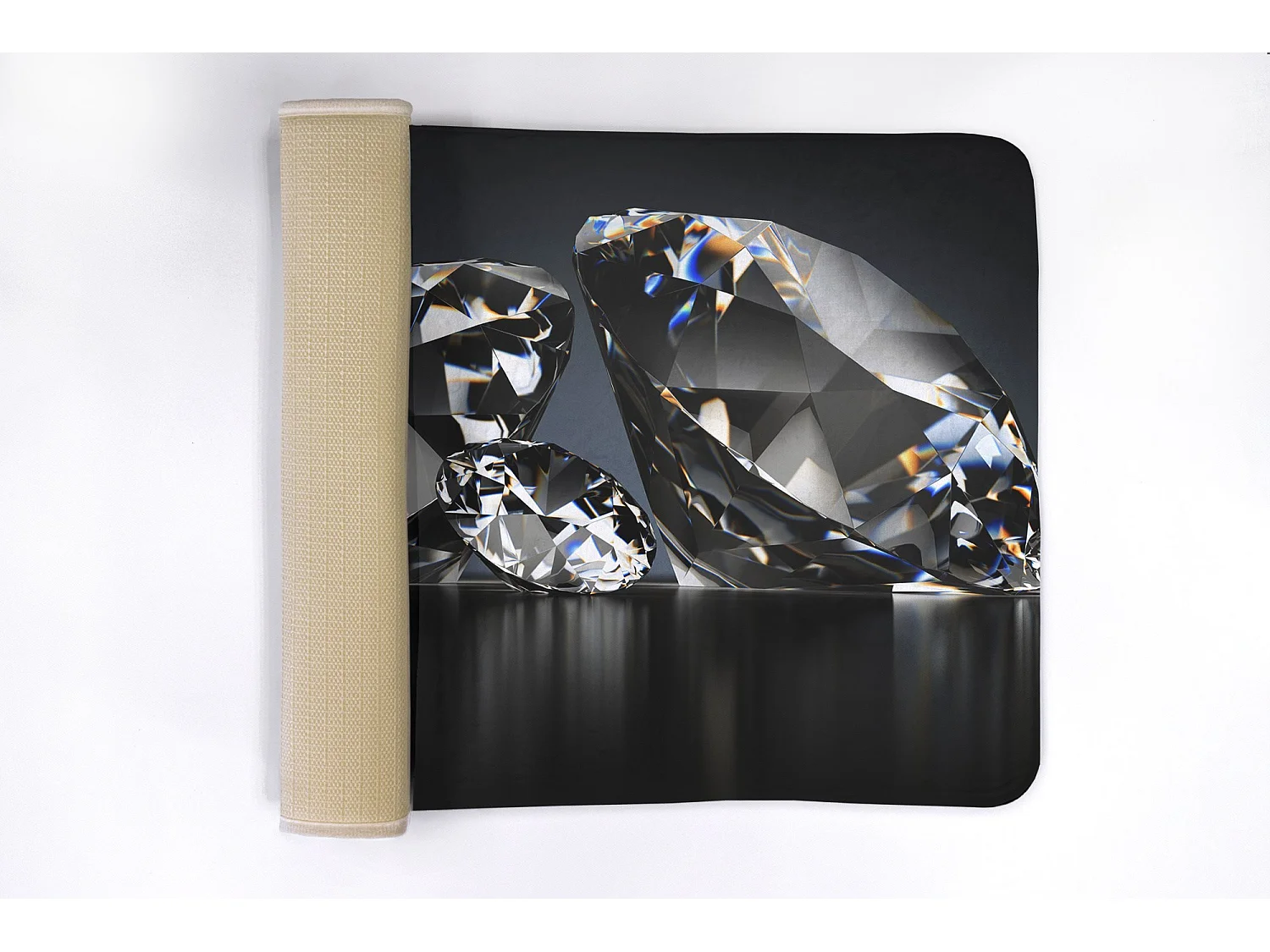 Luxuriöser Badezimmerteppich 75 x 45 cm – weiche Badematte, glänzende Diamanten