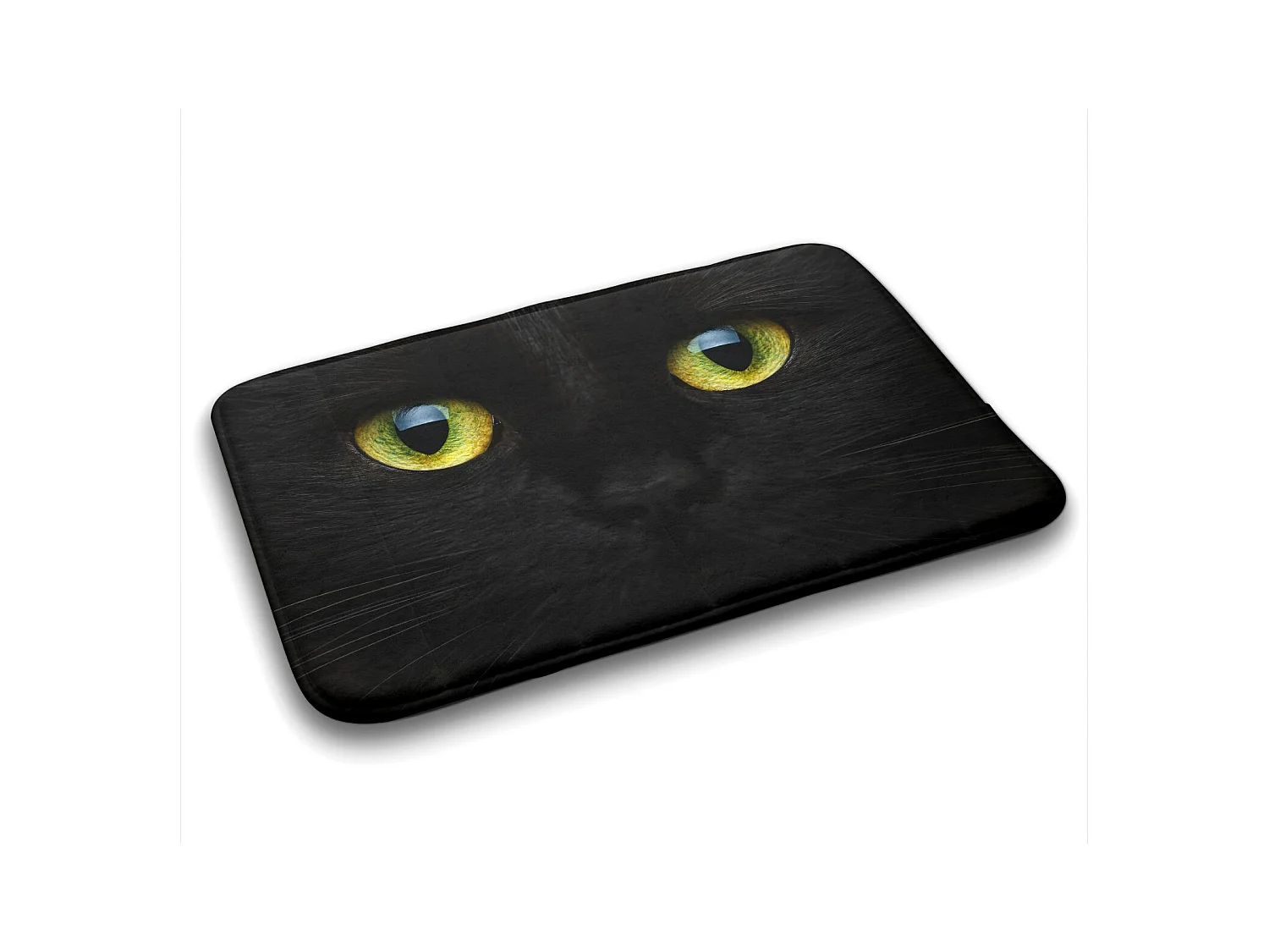 Moderner Badezimmerteppich 90 x 60 cm – bequemer Badezimmerteppich mit süßer schwarzer Katze