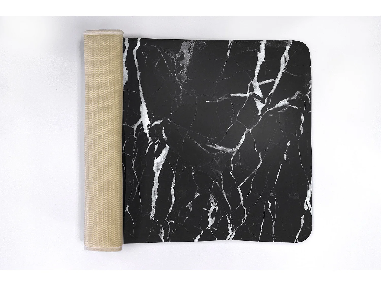 Tapis de salle de bain de luxe 75x45 cm - Tapis de bain doux élégant marbre noir