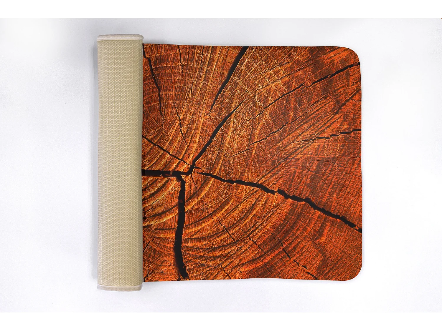 Moderner Badezimmerteppich 75x45 cm - Bequemer Badezimmerteppich Rustikaler Baumstamm