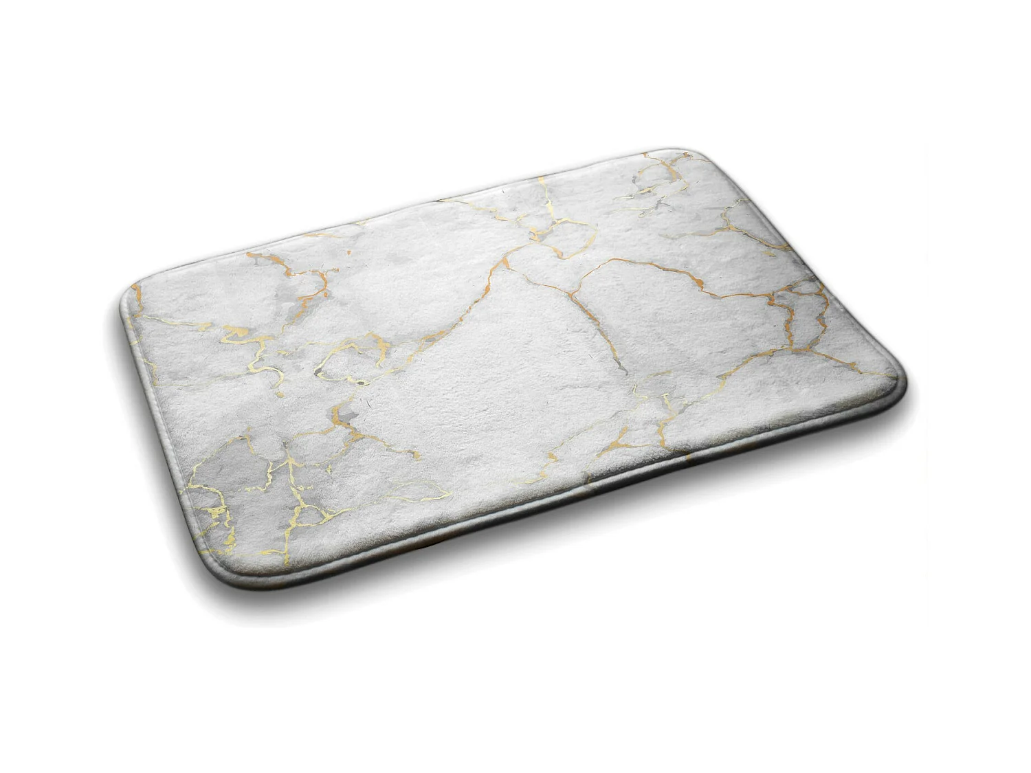 Zacht badkamerkleed 75x45 cm - Antislip badkamerkleed Licht marmer
