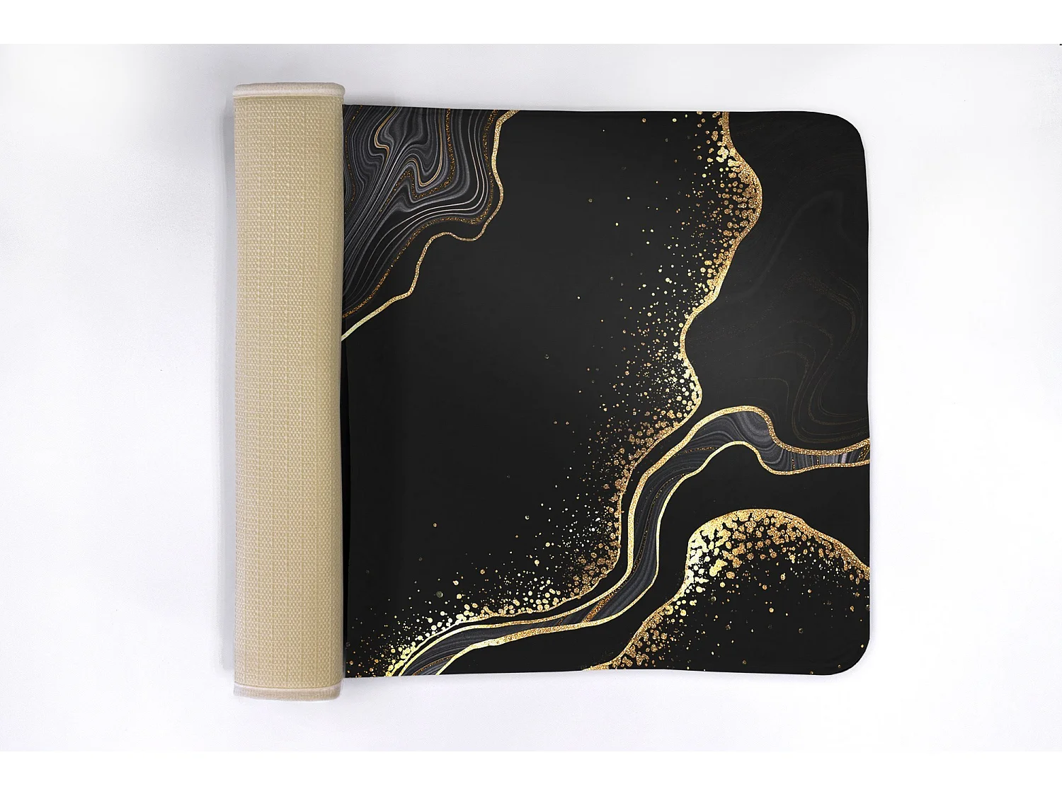 Tapis de salle de bain moderne 75x45 cm - Tapis de salle de bain confortable Marbre noir noble