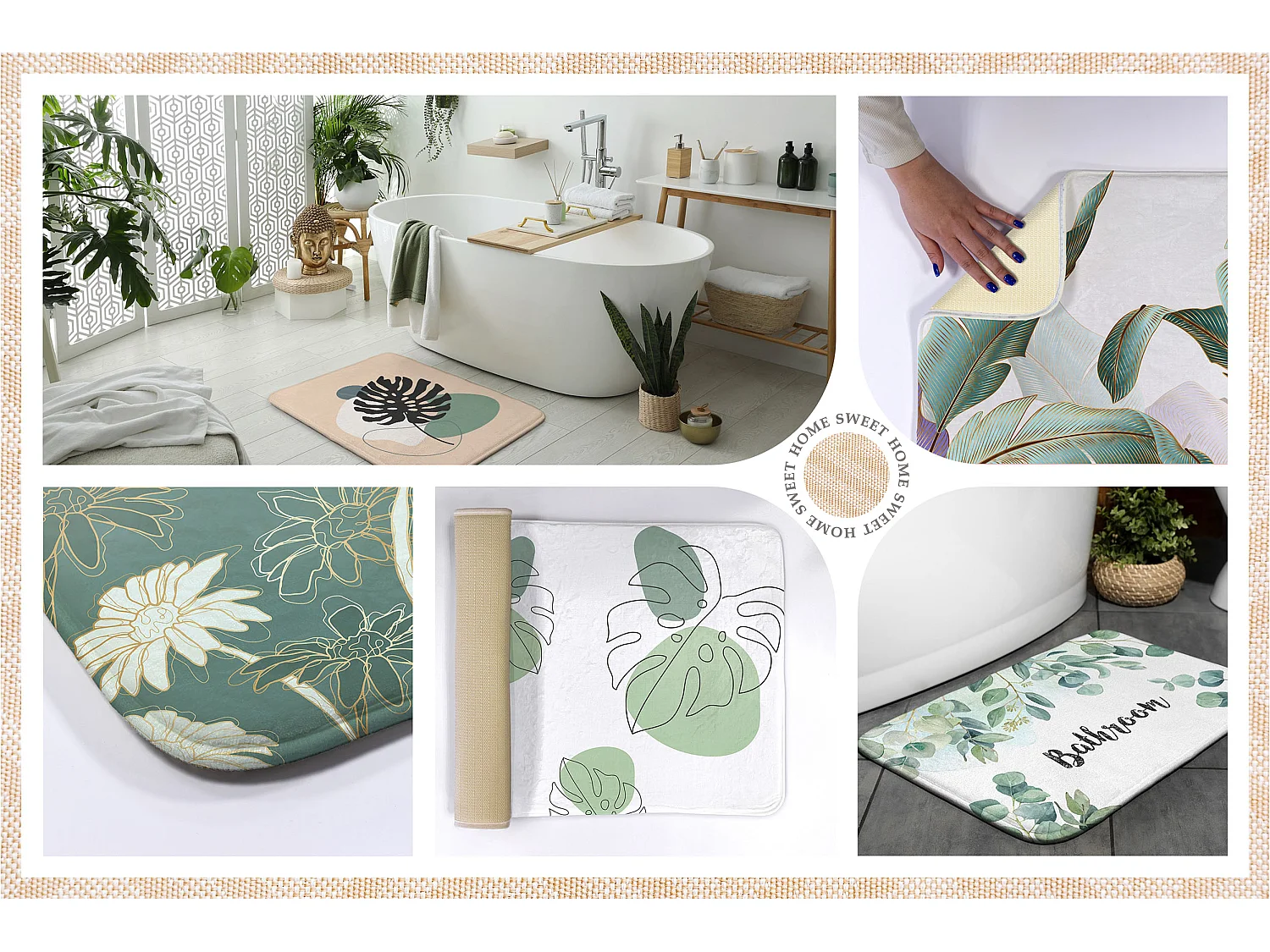 Luxe badkamerkleed 90x60 cm - Zachte badmat Gouden marmer