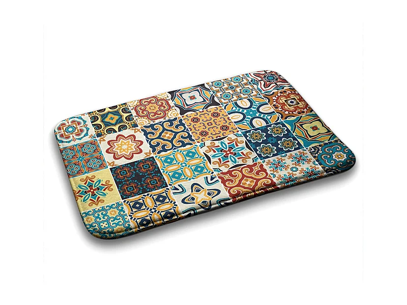 Alfombra de baño de lujo 75x45 cm - Alfombra de baño suave decorativa Azulejo