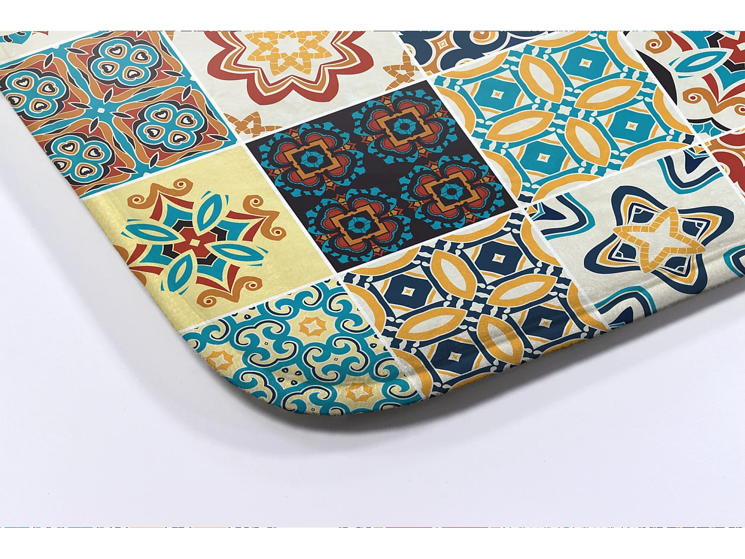 Luxe badkamerkleed 75x45 cm - Azulejo decoratieve zachte badmat