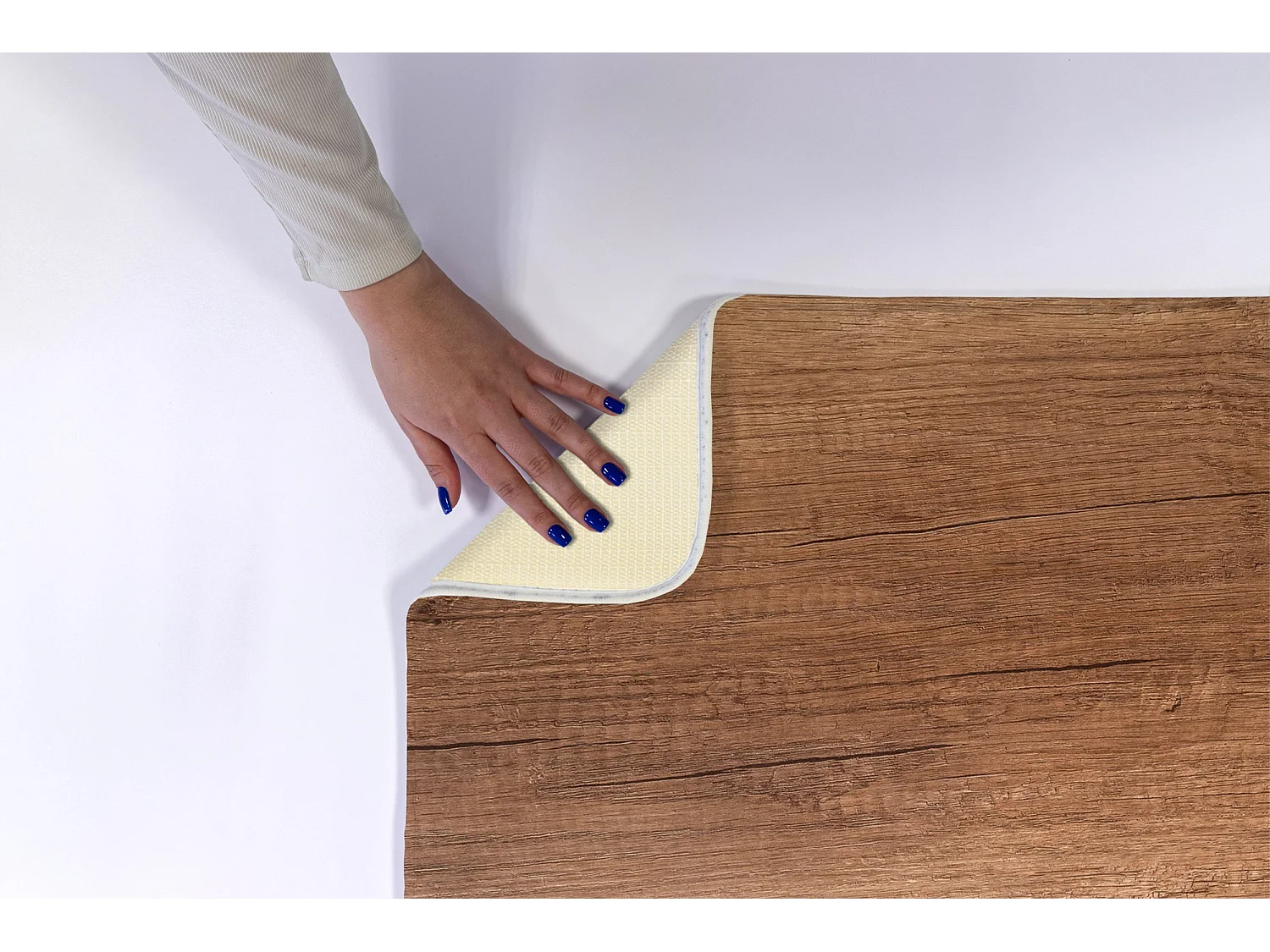 Tapis de salle de bain 75x45 cm - Tapis de salle de bain antidérapant Planche de bois naturel