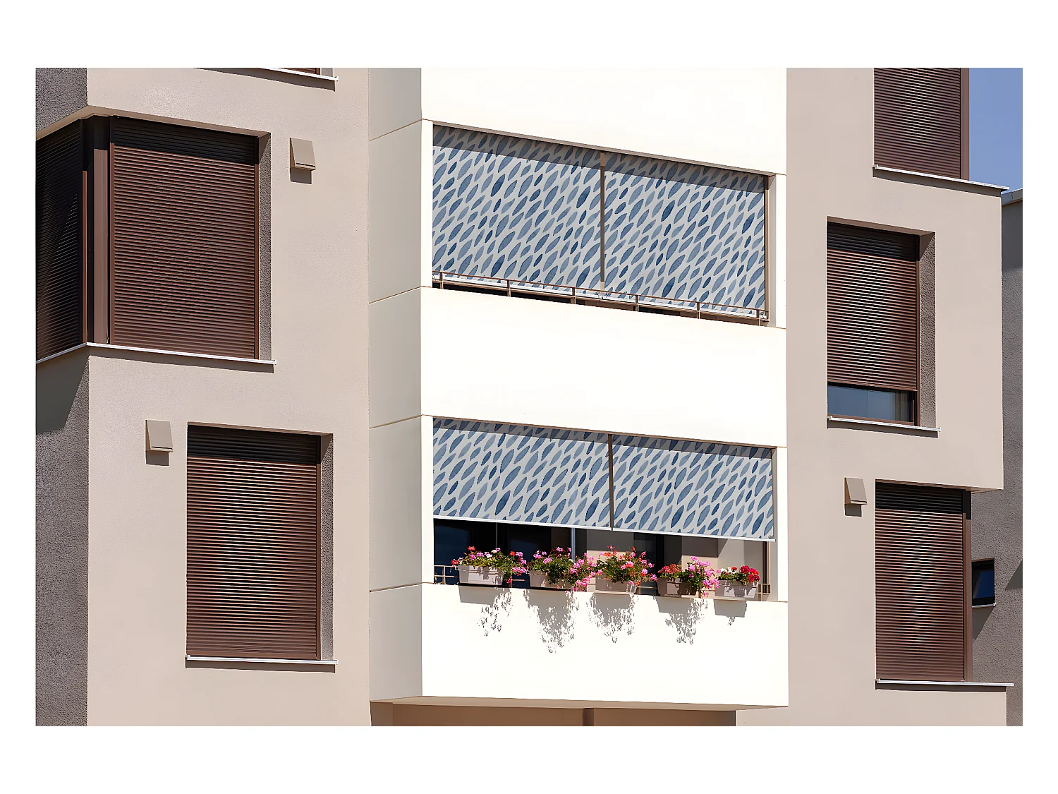 Prachtig buitenrolgordijn - 40x180 cm - Abstracte patronen Balkongordijn, Balkonrolgordijnen, Zonwerend gordijn