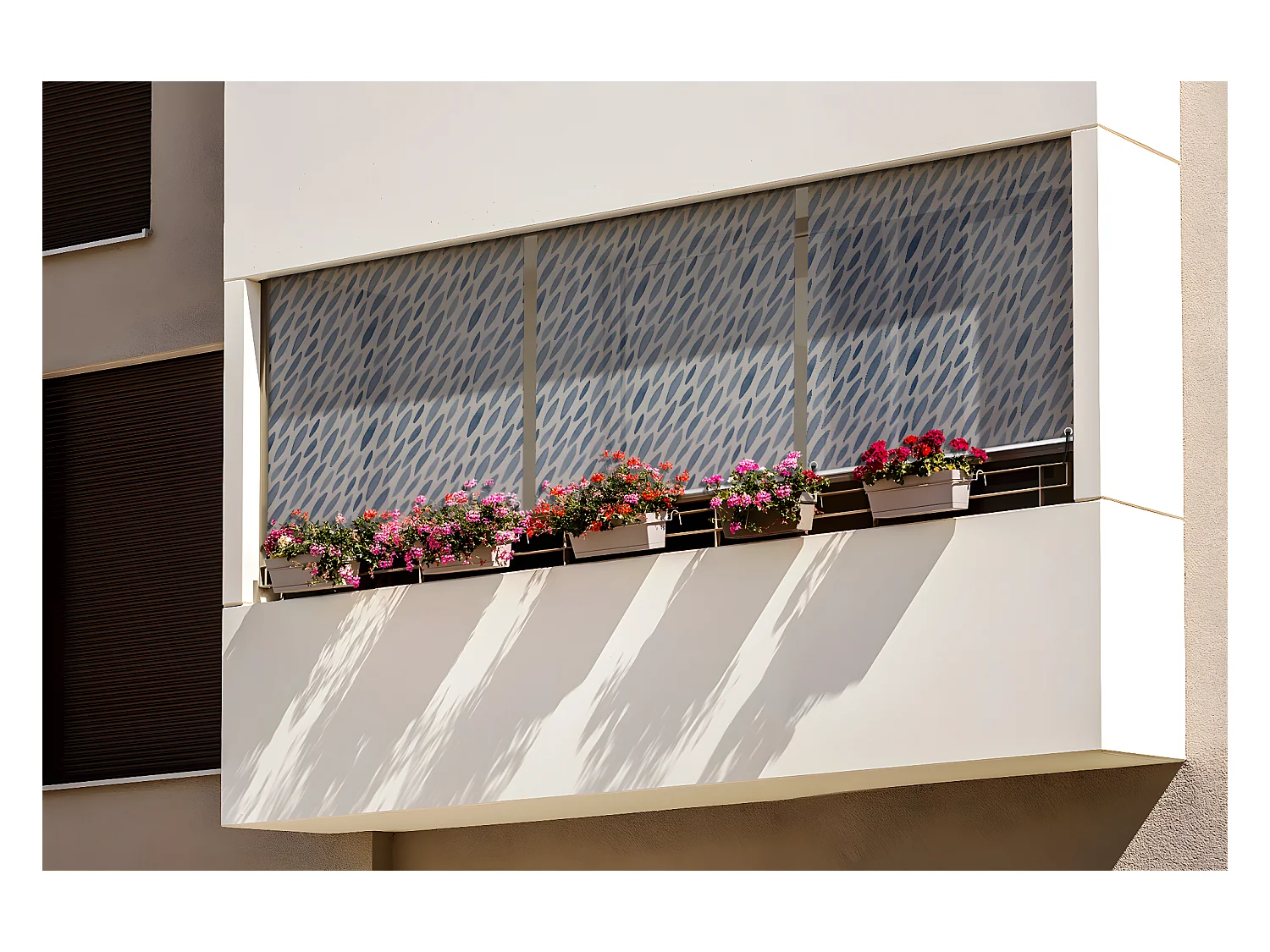 Prachtig buitenrolgordijn - 40x180 cm - Abstracte patronen Balkongordijn, Balkonrolgordijnen, Zonwerend gordijn