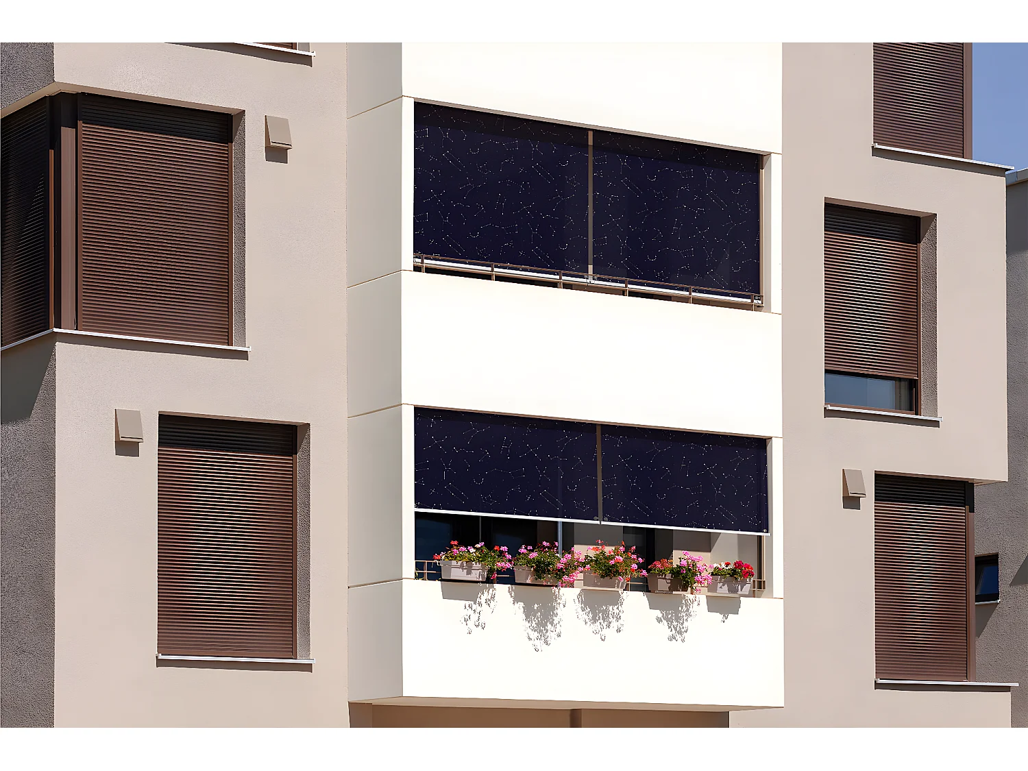 Store enrouleur extérieur original - 50x180 cm - Étoiles nocturnes et constellations Rideau de balcon, Stores de balcon, Rideau pare-soleil