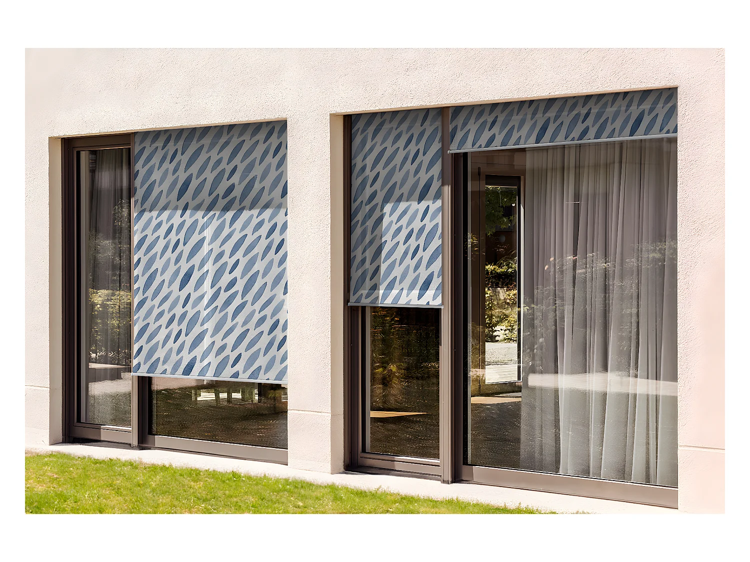Magnifique store enrouleur extérieur - 140x180 cm -Motifs abstraits Rideau de balcon, Stores enrouleurs de balcon, Rideau pare-soleil