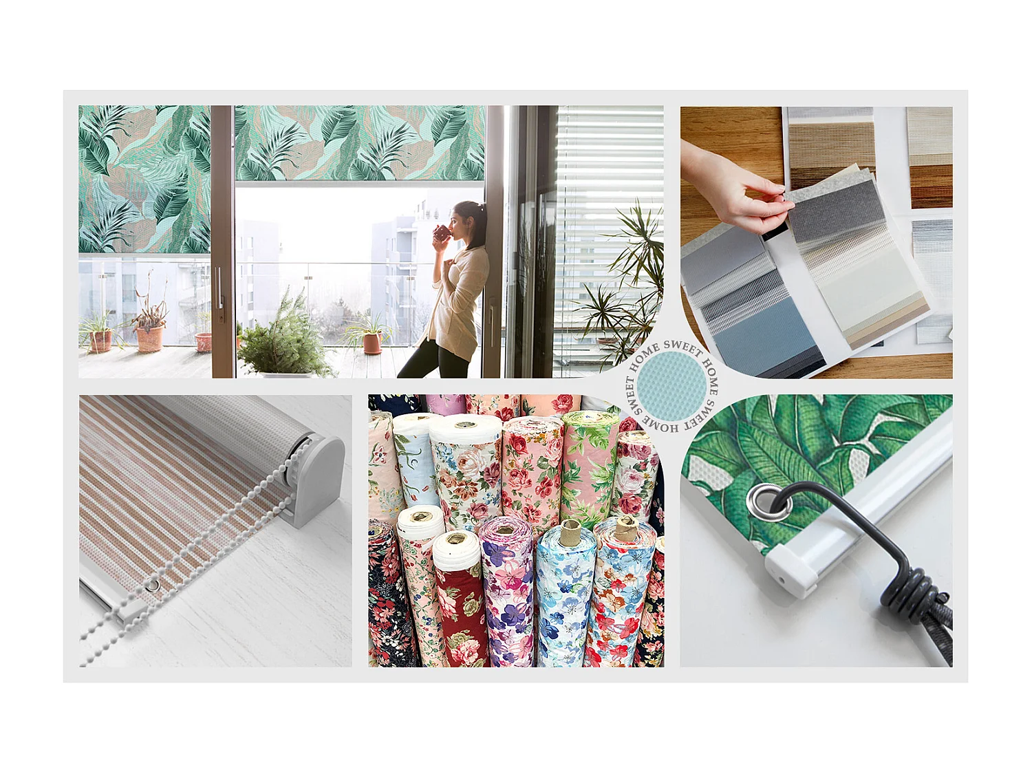 Store enrouleur extérieur moderne - 60x290 cm - Feuilles de plantes tropicales Rideau de balcon, Stores enrouleurs de balcon, Rideau de protection solaire