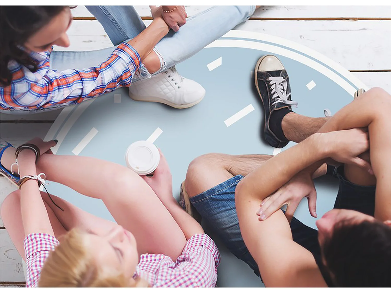 Teppich Vinyle 150cm Dekorativ Rund PVC Wasserdicht für das Wohnzimmer Küchenmatte - Striche