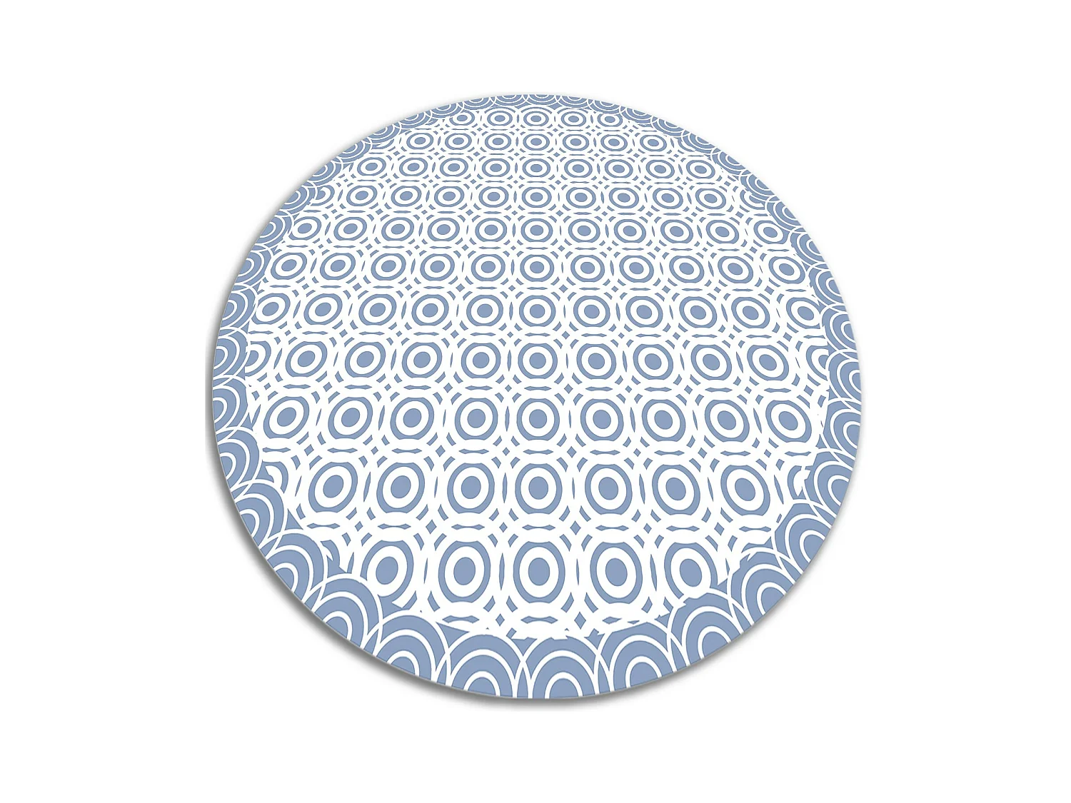 Tapis Vinyle 80cm Rond Salon Linoléum Pour la Cuisine PVC Imperméable - Cercles répétables