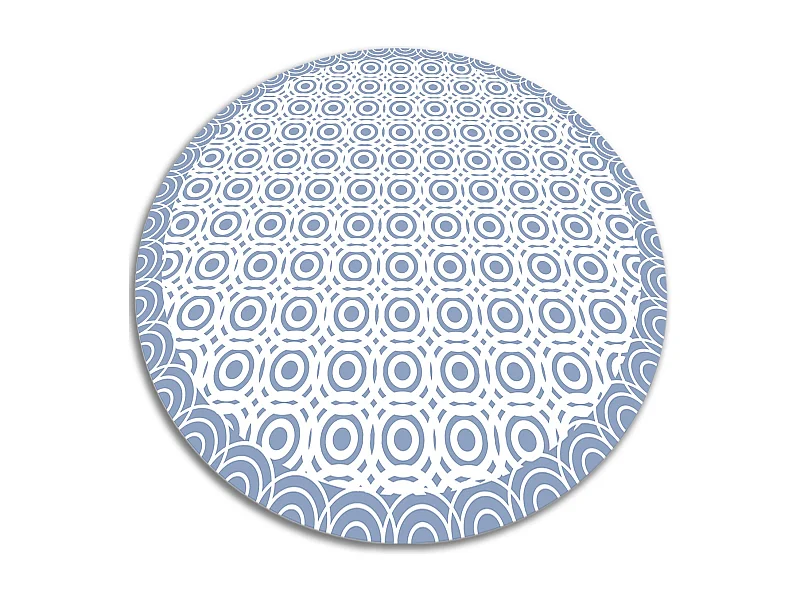 Alfombra Vinílica 50cm Redonda Vinilo Salón Decoración PVC Impermeable de Cocina - Círculos repetibles