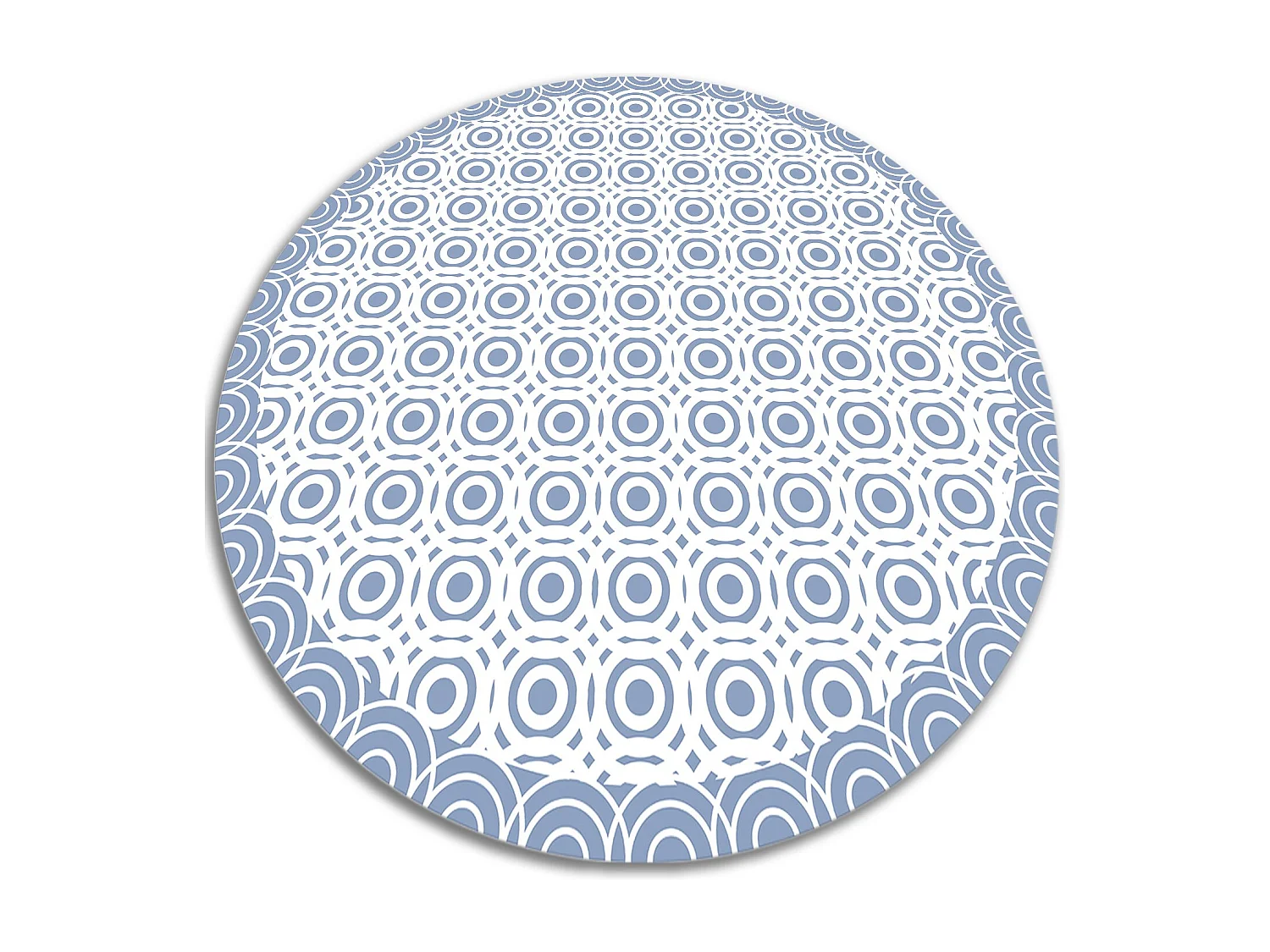 Tapis Vinyle 50cm Rond Salon Linoléum Pour la Cuisine PVC Imperméable - Cercles répétables