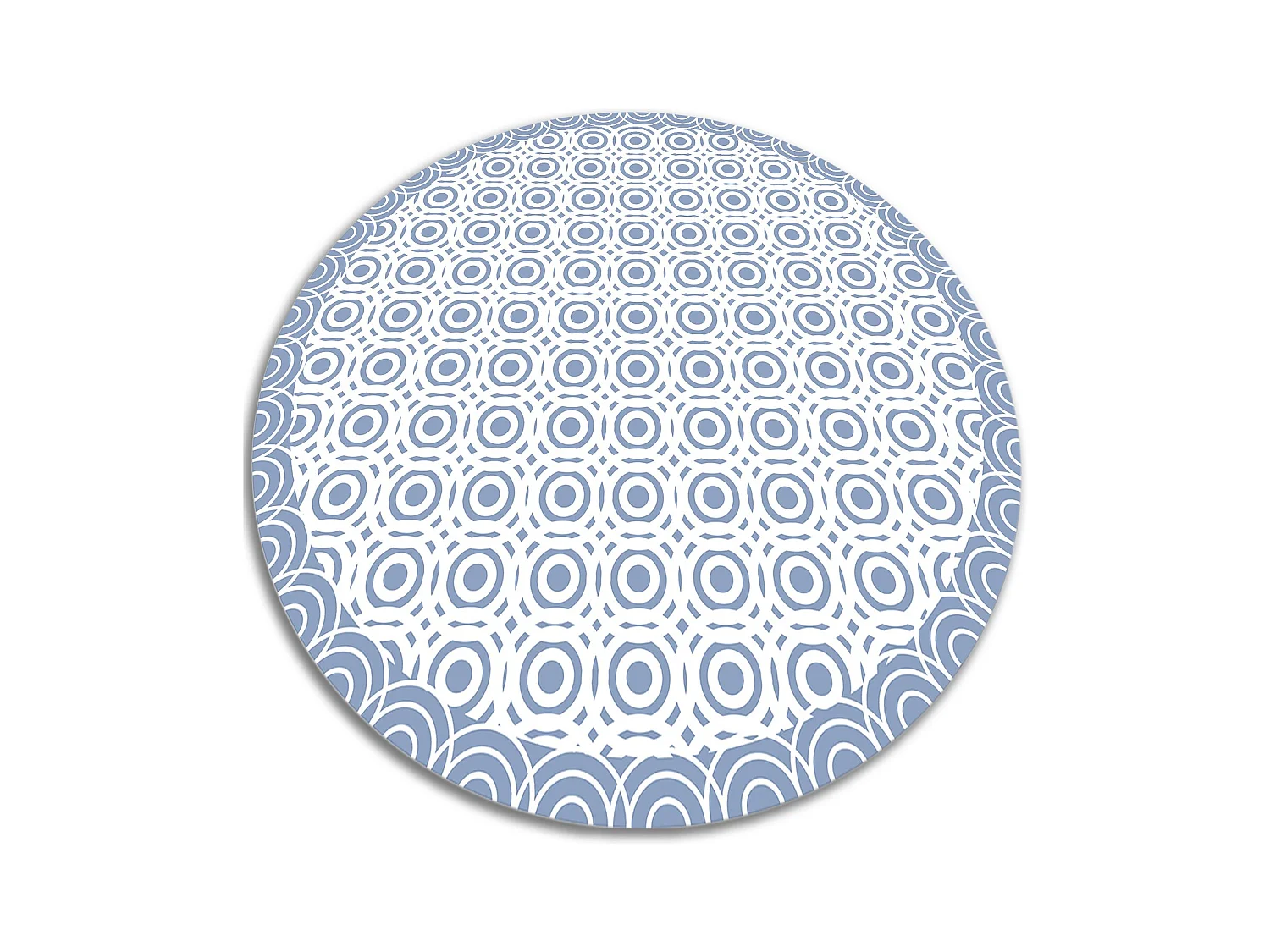 Tapis Vinyle 150cm Rond Salon Linoléum Pour la Cuisine PVC Imperméable - Cercles répétables