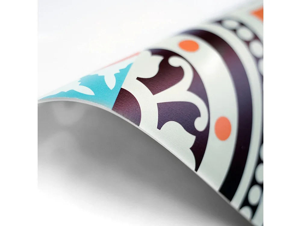 Tapijt Vinyl 90cm voor Woonkamer Keuken Waterdichte Rond PVC Decoratie - Herhaalbare cirkels