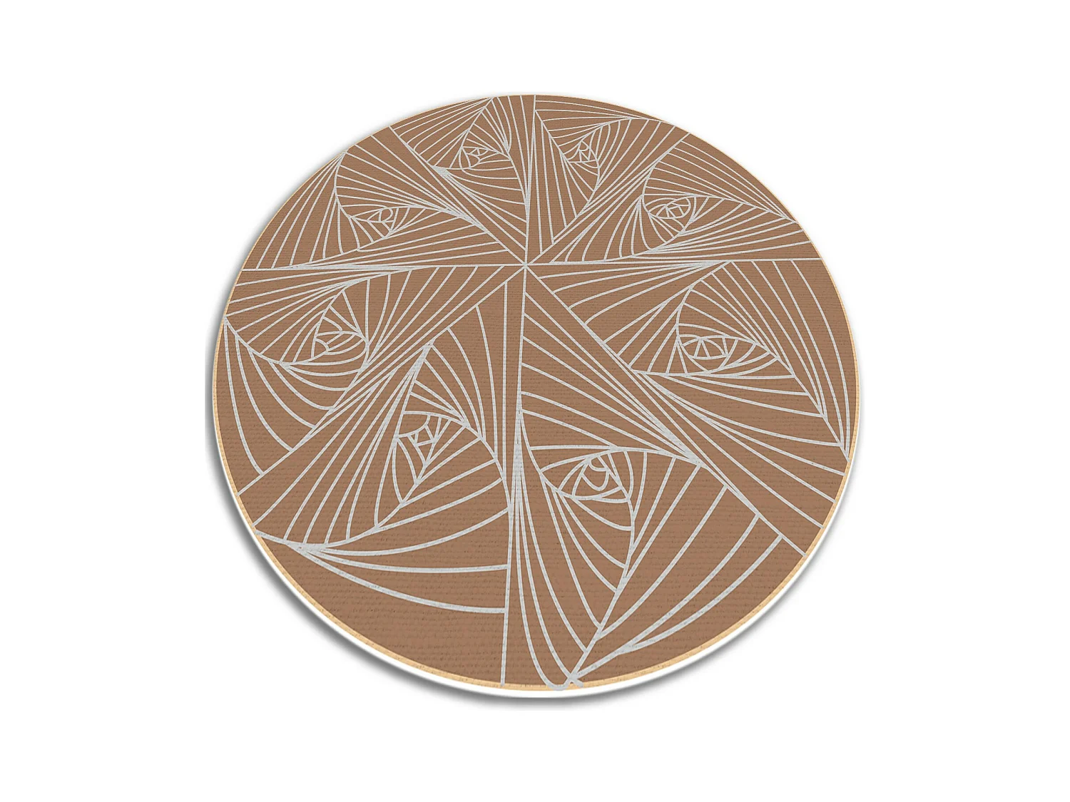 Tapijt Vinyl 60cm PVC voor Woonkamer Keuken Waterdichte Decoratie Rond - spinnenweb