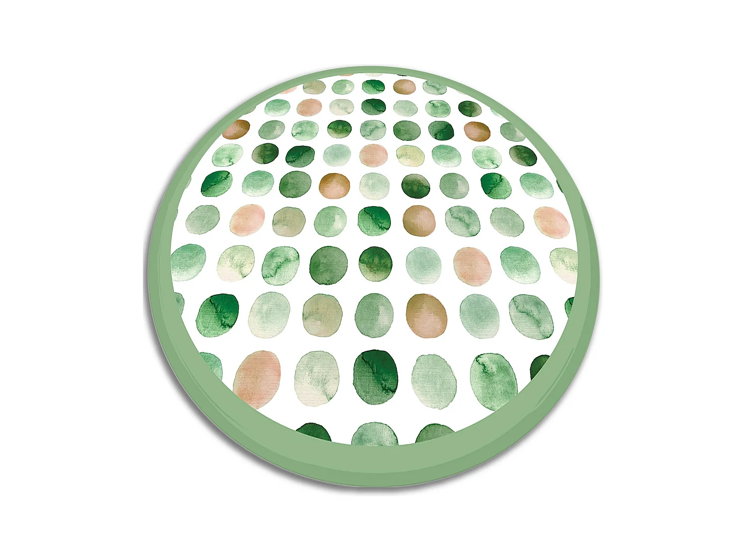 Tapis Vinyle 150cm Imperméable PVC Rond Salon Linoléum Pour la Cuisine - Points aquarelle