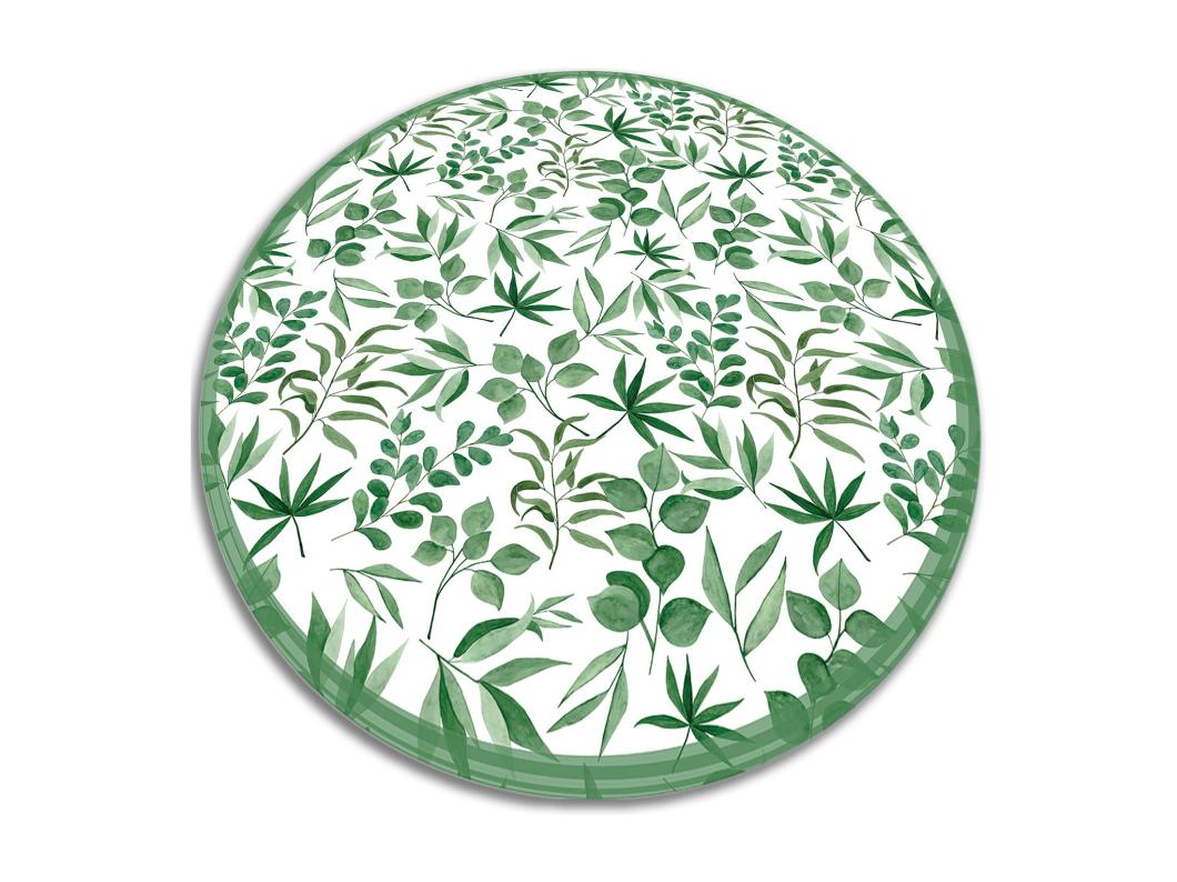 Tapijt Vinyl 150cm PVC voor Woonkamer Keuken Waterdichte Decoratie Rond - Kleine bladeren