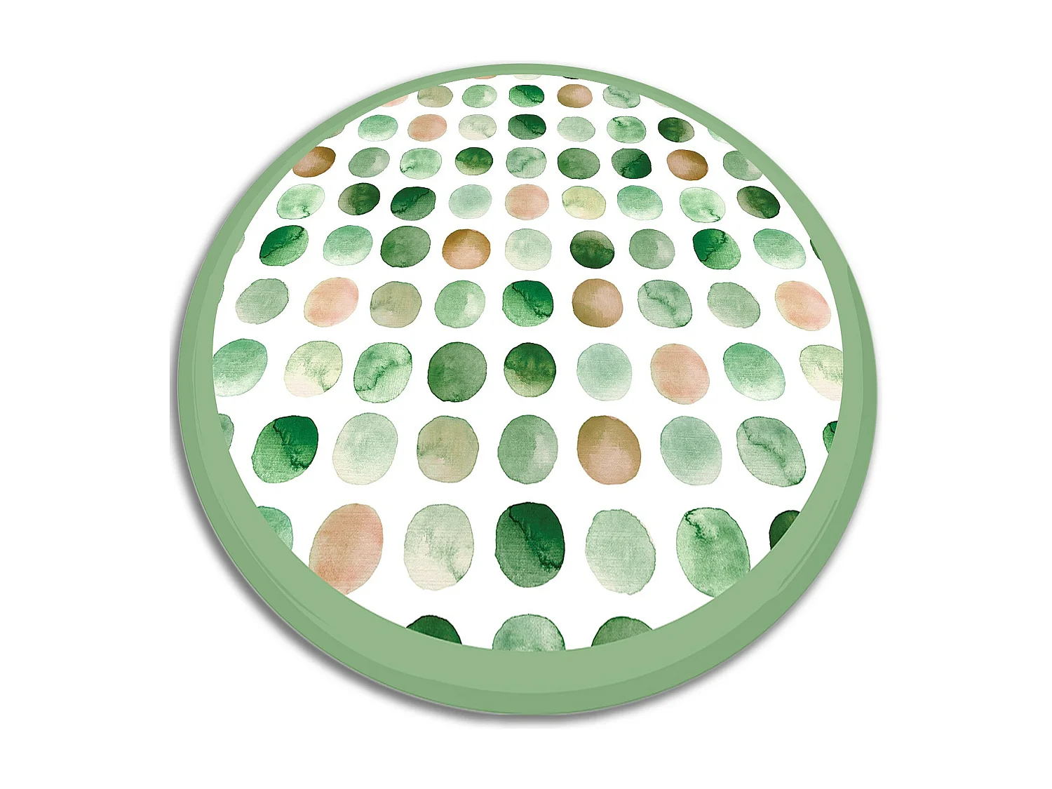 Tapis Vinyle 50cm Imperméable PVC Rond Salon Linoléum Pour la Cuisine - Points aquarelle