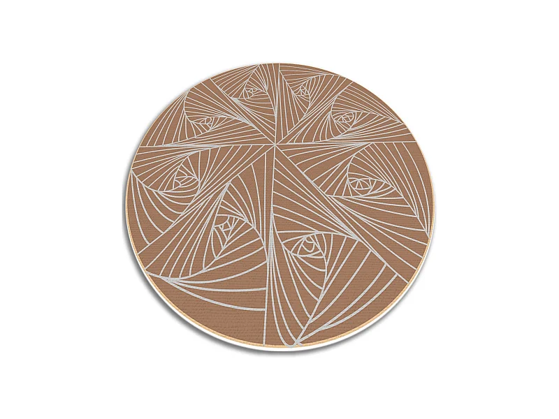 Teppich Vinyle 50cm PVC Wasserdicht Dekorativ Küchenmatte für das Wohnzimmer Rund - Spinnennetz