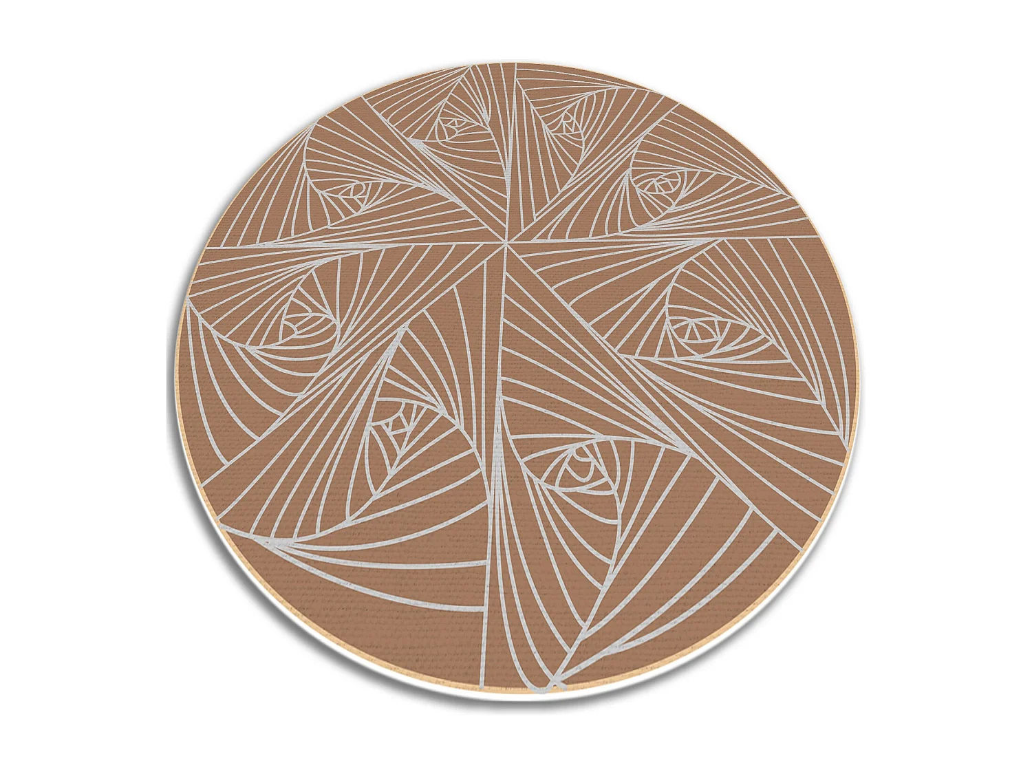 Tapijt Vinyl 50cm PVC voor Woonkamer Keuken Waterdichte Decoratie Rond - spinnenweb