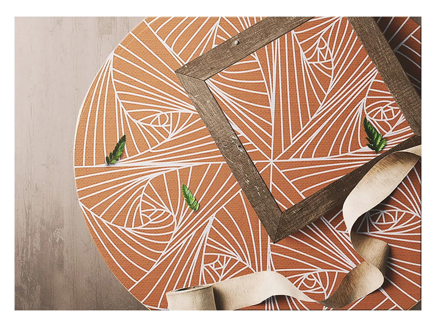 Tappeto Vinile 150cm PVC Impermeabile Per la Cucina e il Soggiorno Moderno Rotondo - ragnatela