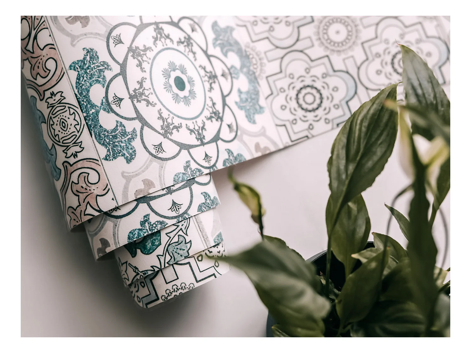 Tapis Vinyle 60cm Rond Salon Pour la Cuisine PVC Linoléum Imperméable - Feuille