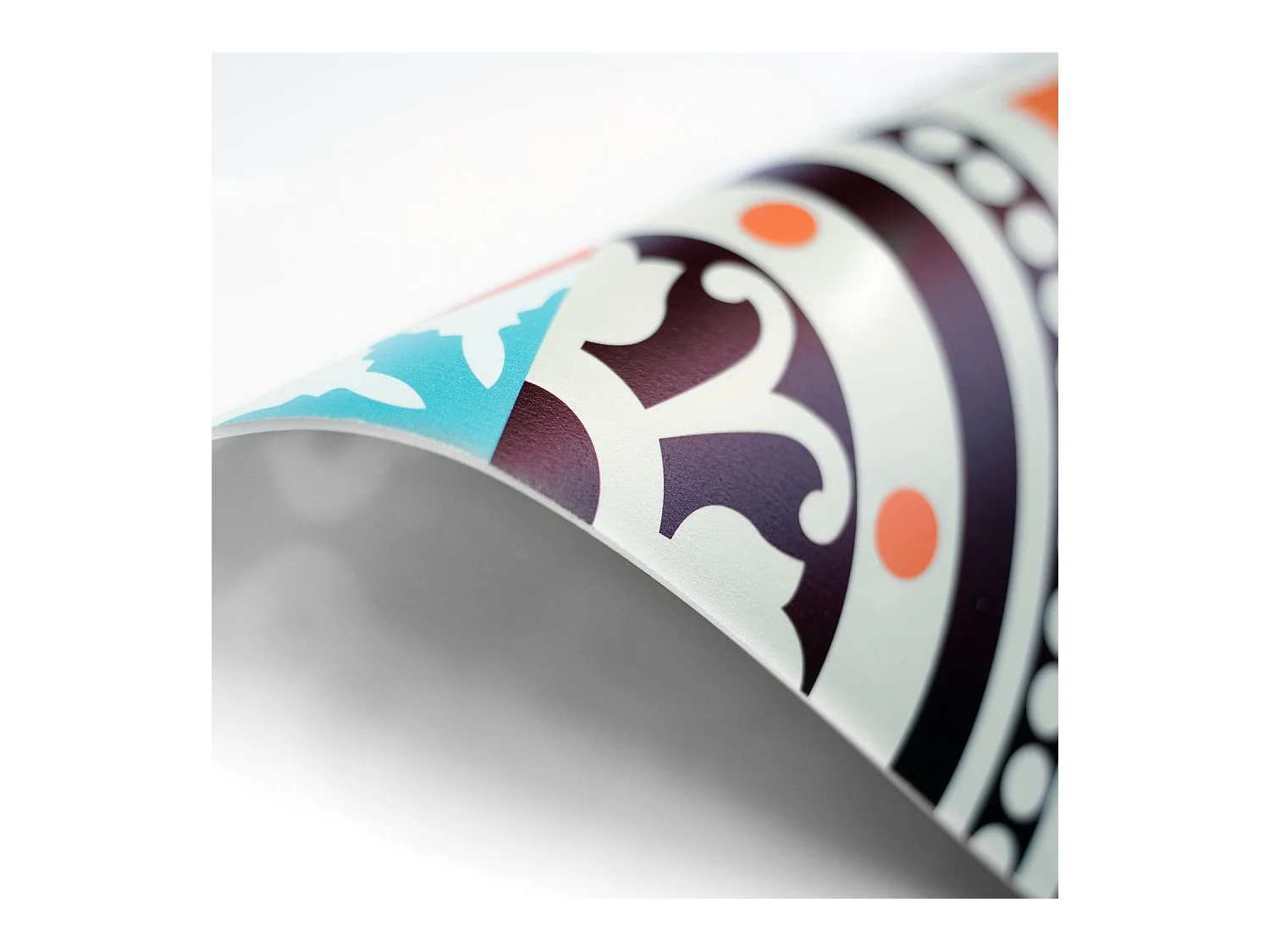 Tapis Vinyle 50cm Linoléum Imperméable Salon Rond PVC Pour la Cuisine - Papillons