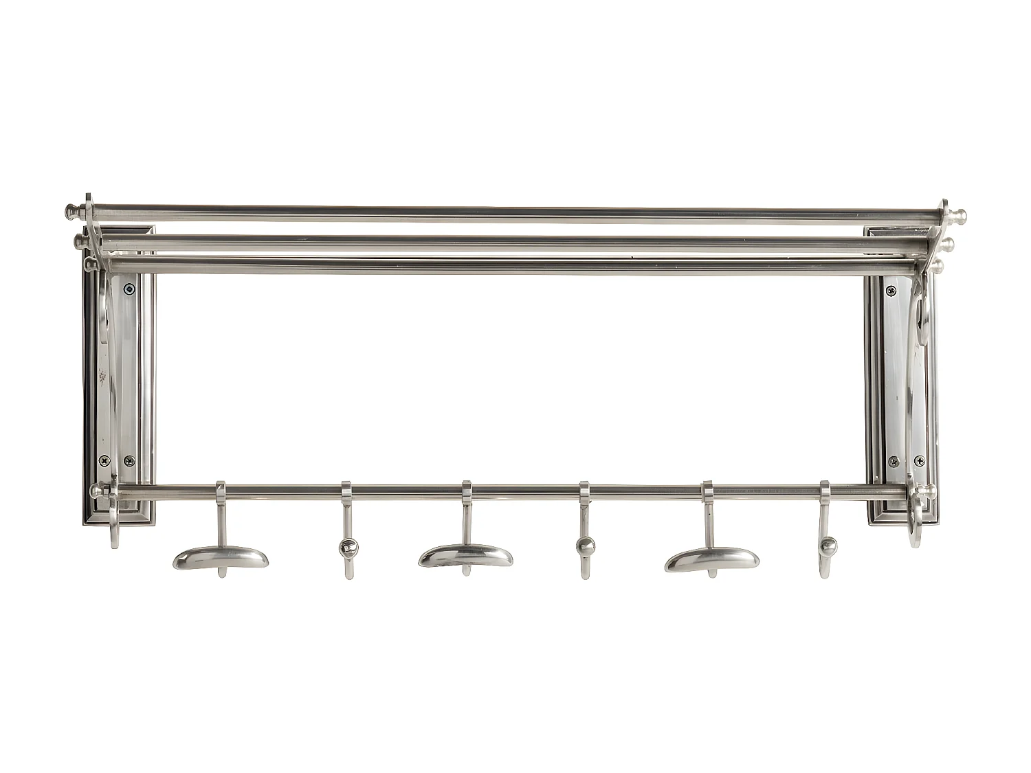 Porte manteau mural 6 crochets et porte chapeaux