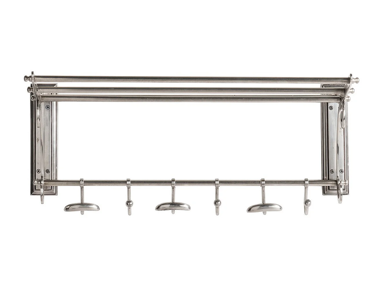 Porte manteau mural 6 crochets et porte chapeaux