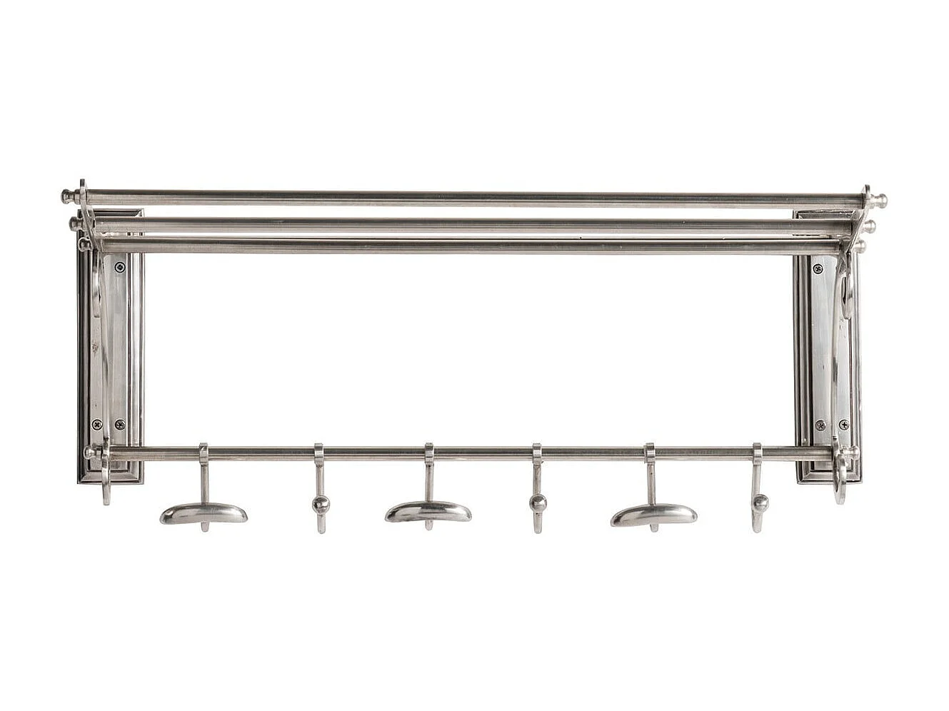 Porte manteau mural 6 crochets et porte chapeaux