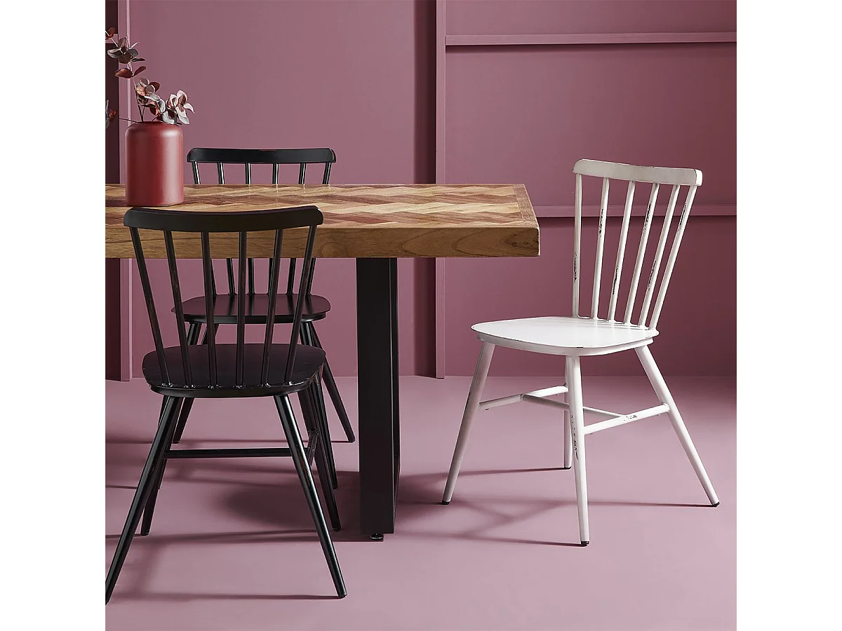 Lot de 2 Chaises en aluminium - Louise