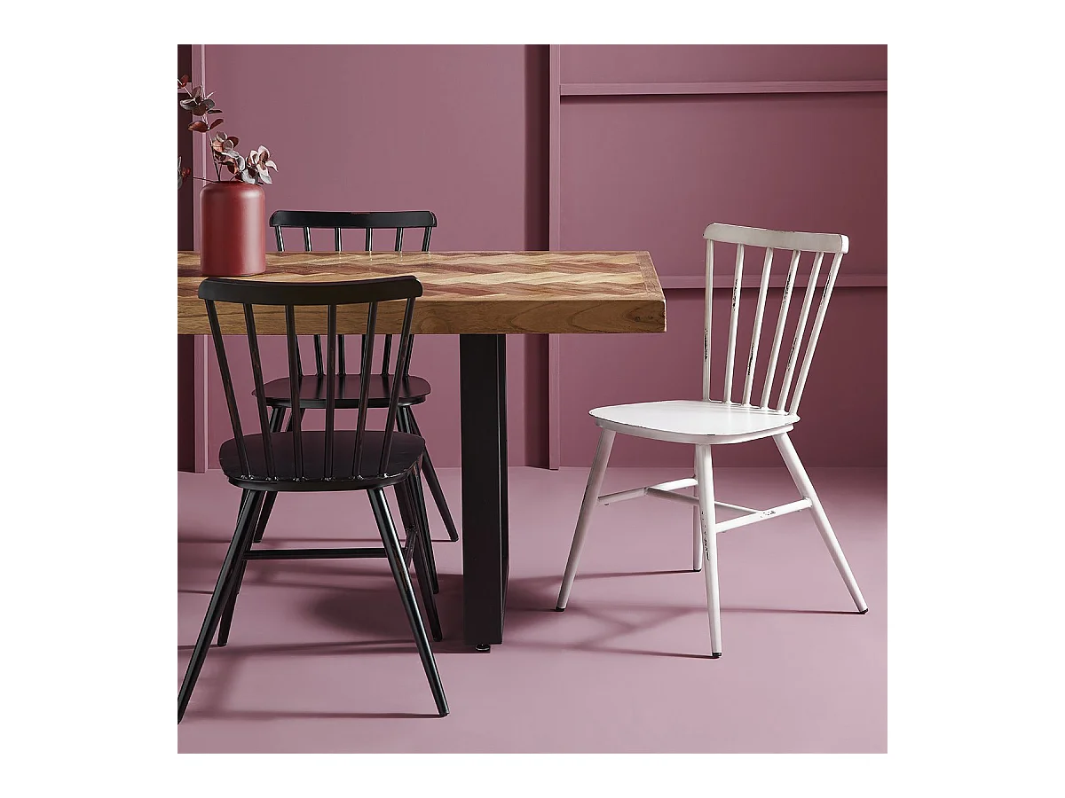 Lot de 2 Chaises en aluminium - Louise