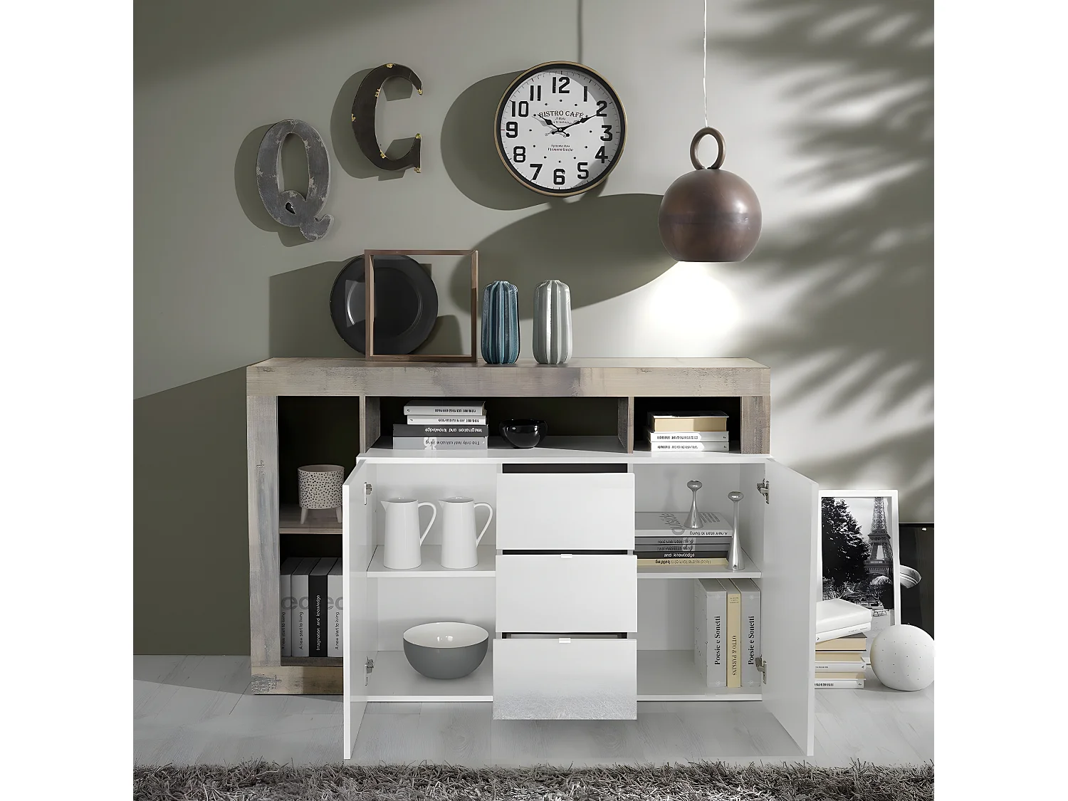 Buffet 2 deuren 3 laden Frankfurt - L146 cm