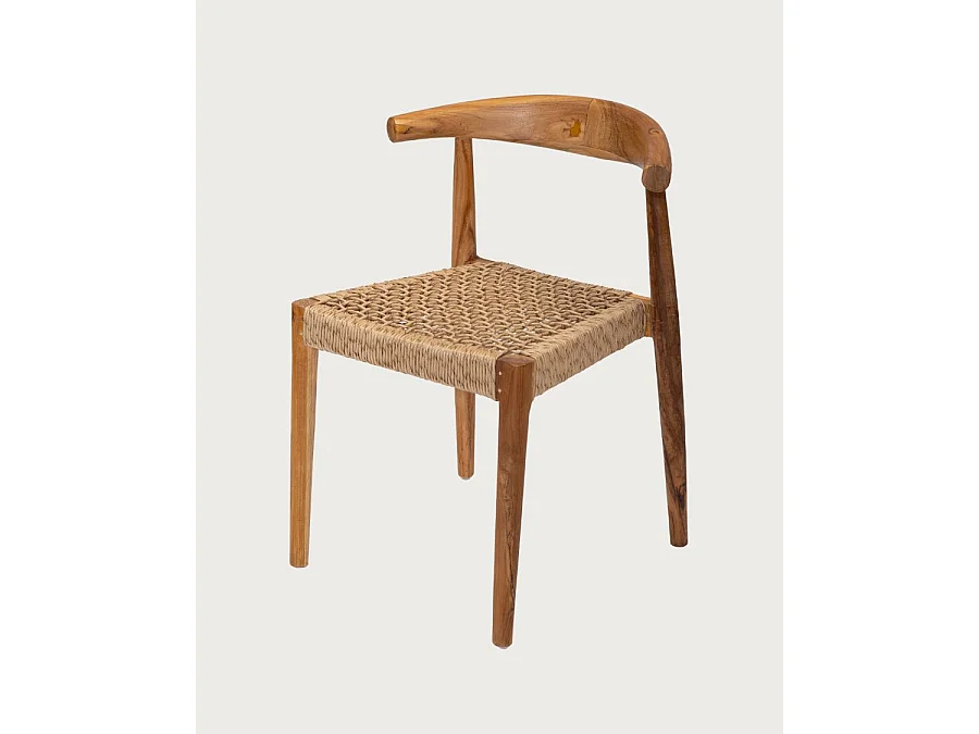 Lot de 2 chaises Soa - Lot de 2 chaises Soa en teck massif et corde synthétique