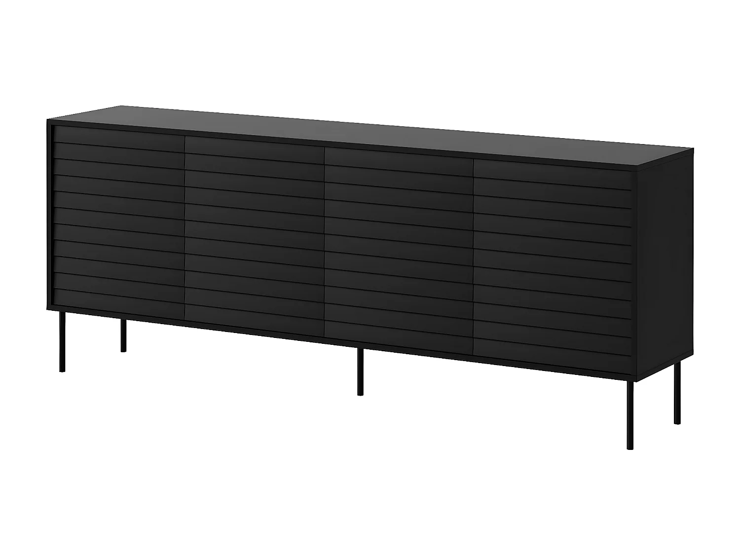 Buffet "Cortina" - 200 x 42 x 81 cm - Noir